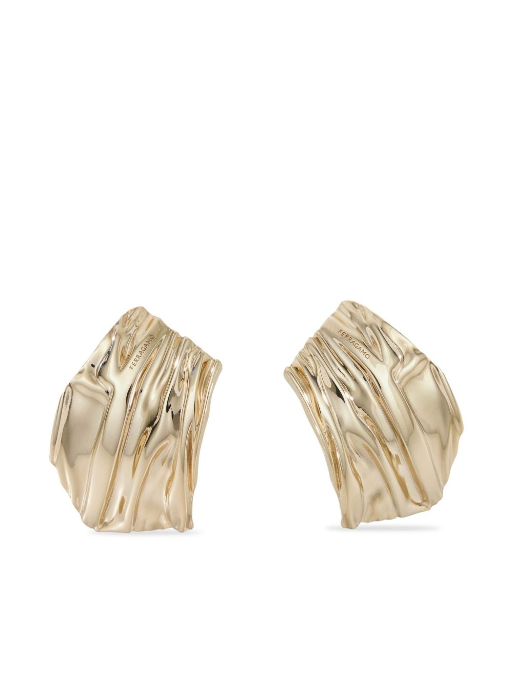asymmetric draped earring - 1