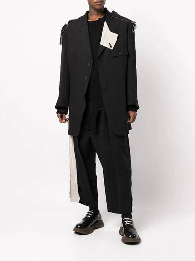 Yohji Yamamoto deconstructed linen blazer outlook