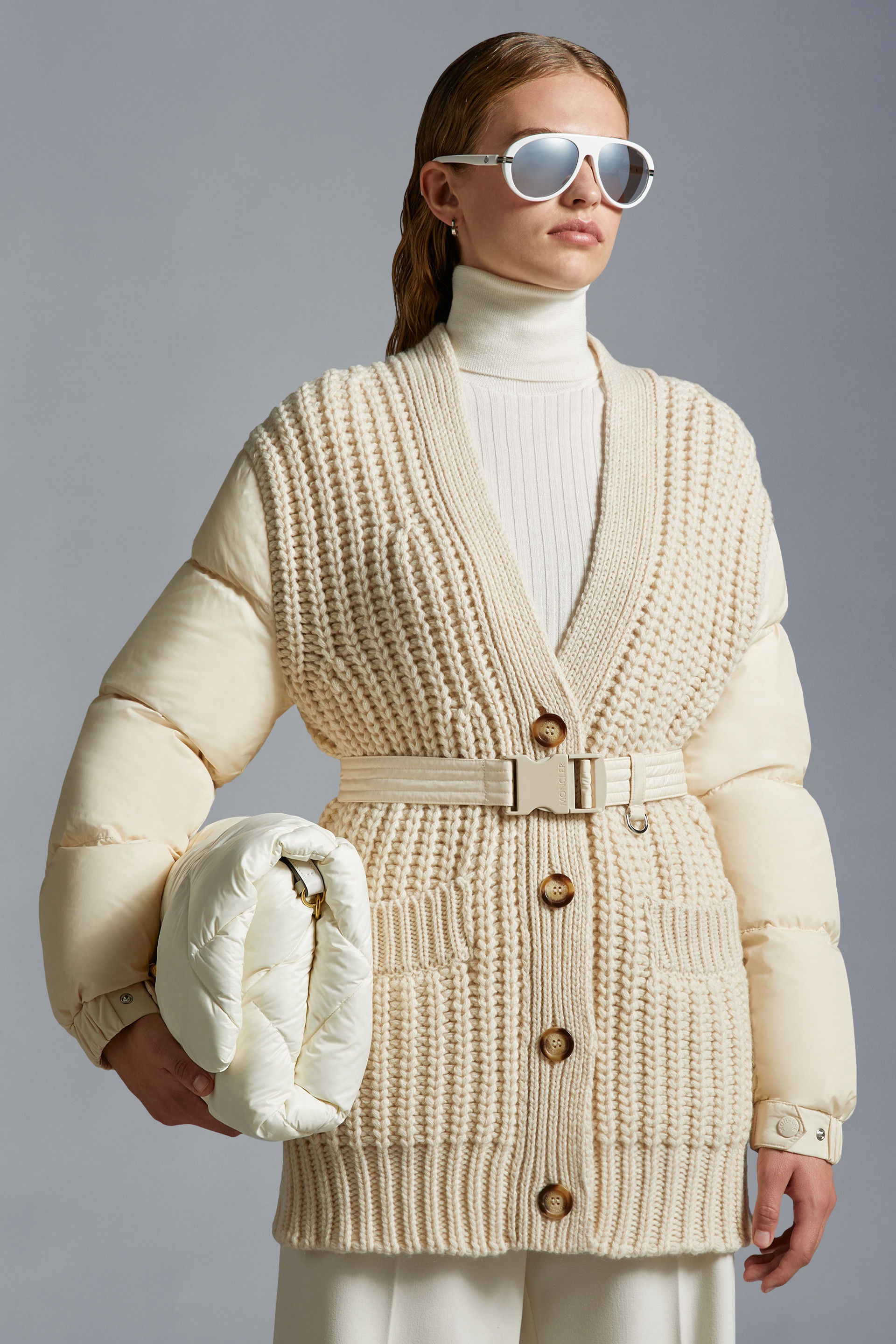 Padded Cashmere Cardigan - 2
