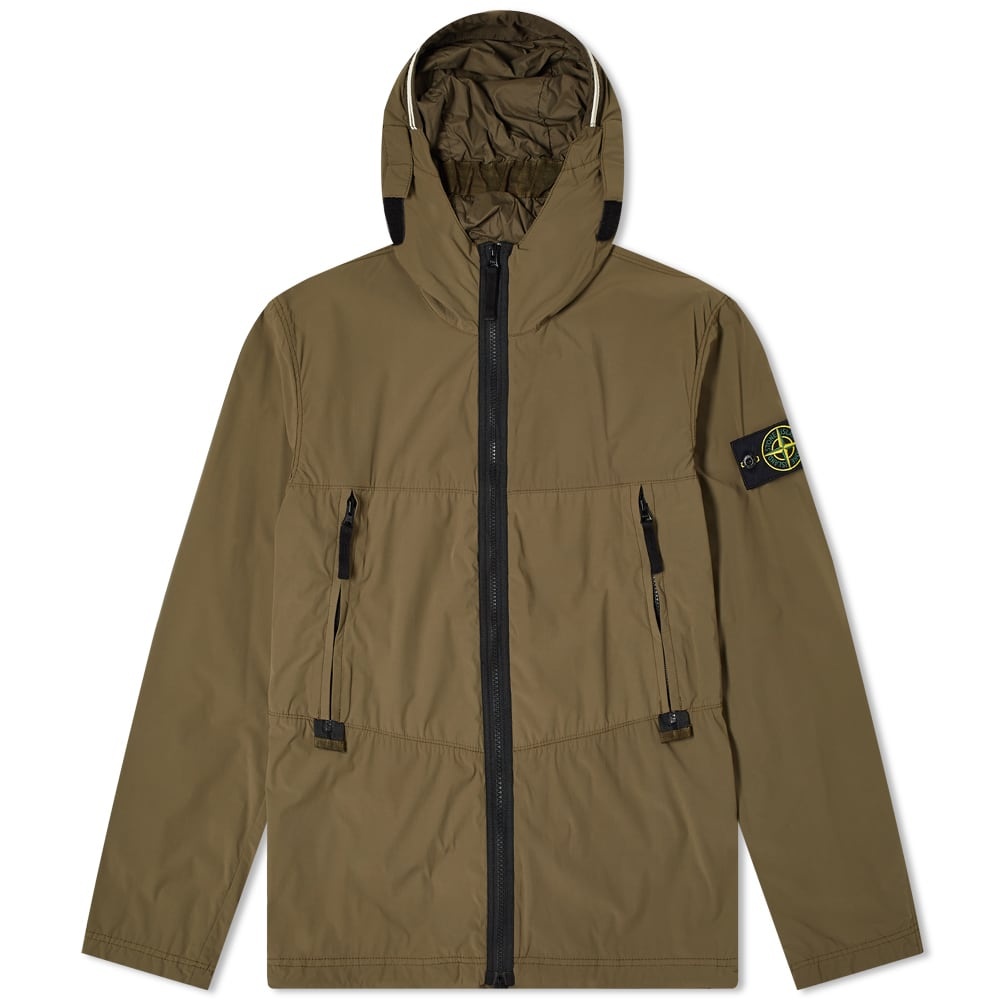 Stone Island Nylon Garment Dyed Hooded Jacket - 1