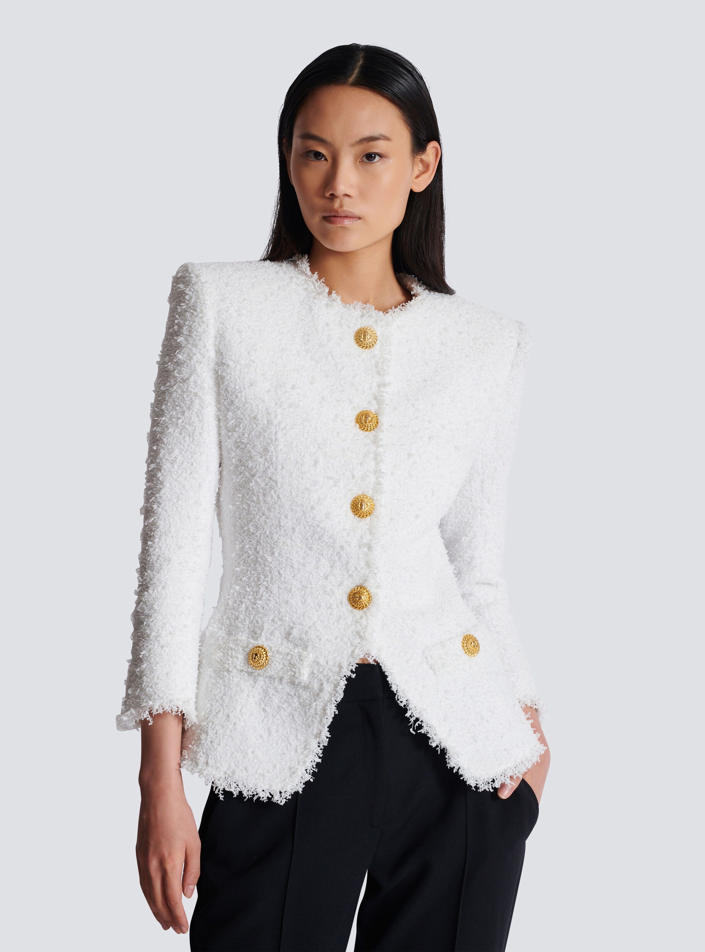 Fitted tweed jacket - 6