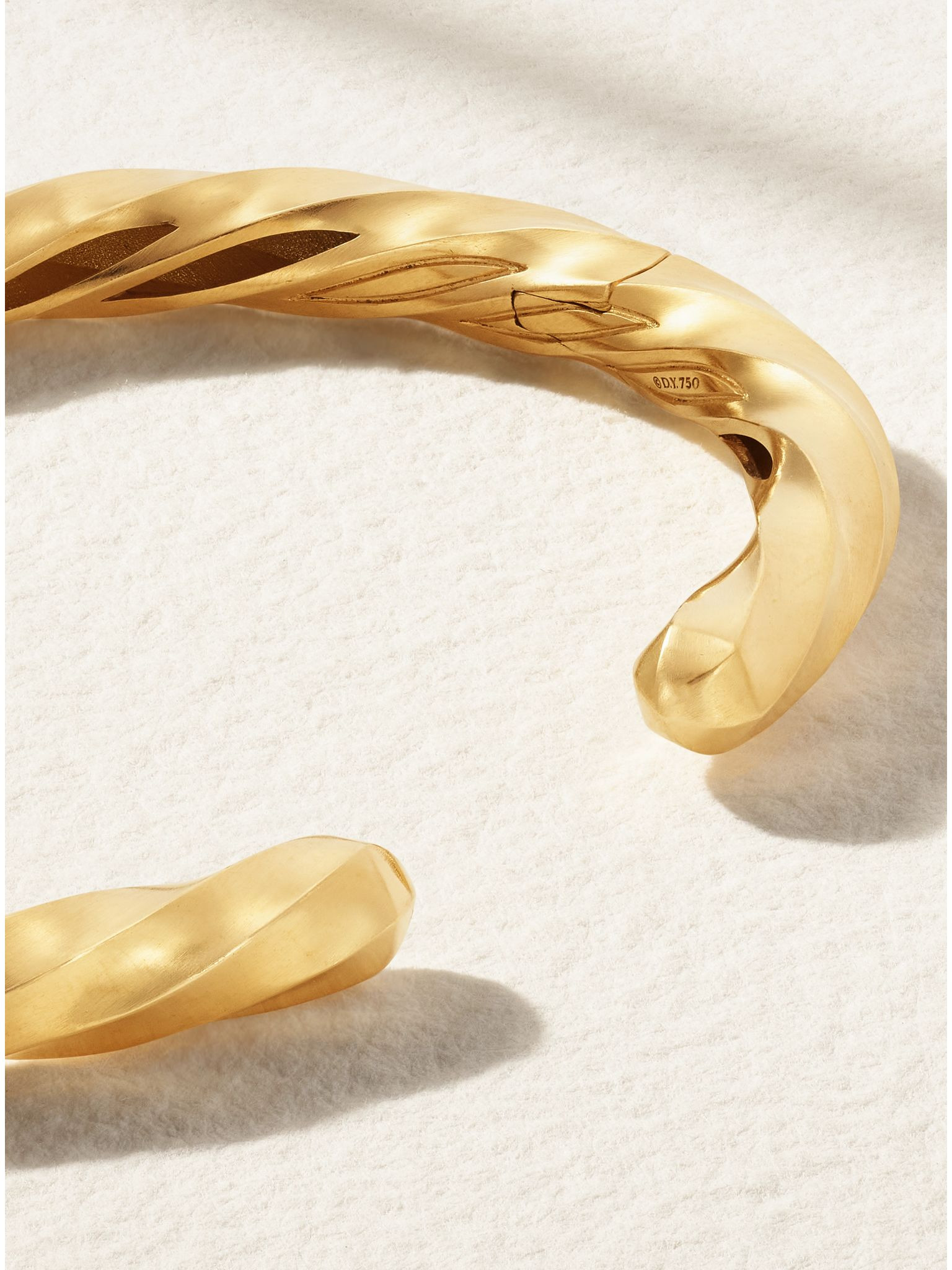 + NET SUSTAIN Cable Edge 18-karat recycled gold cuff Gold - 3