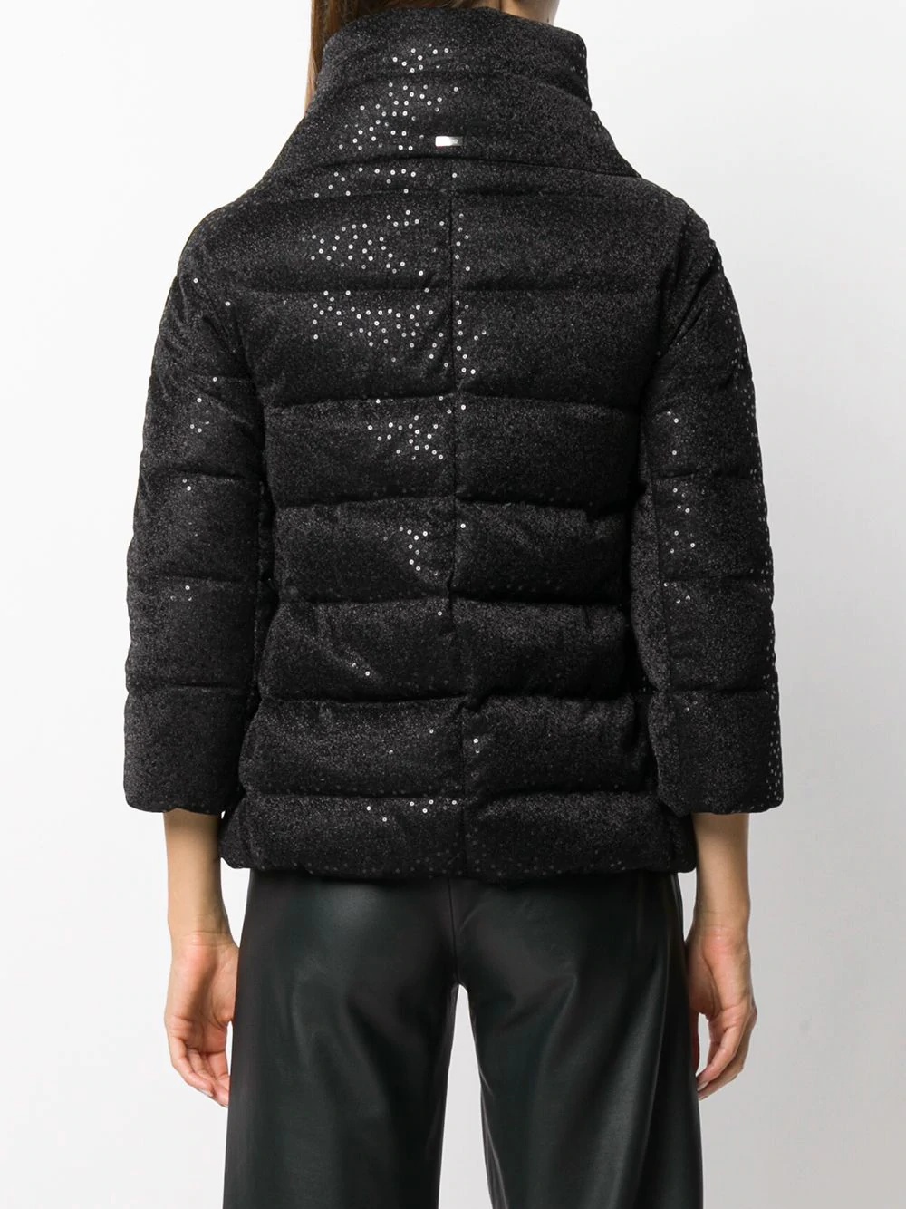 velvet puffer jacket - 4