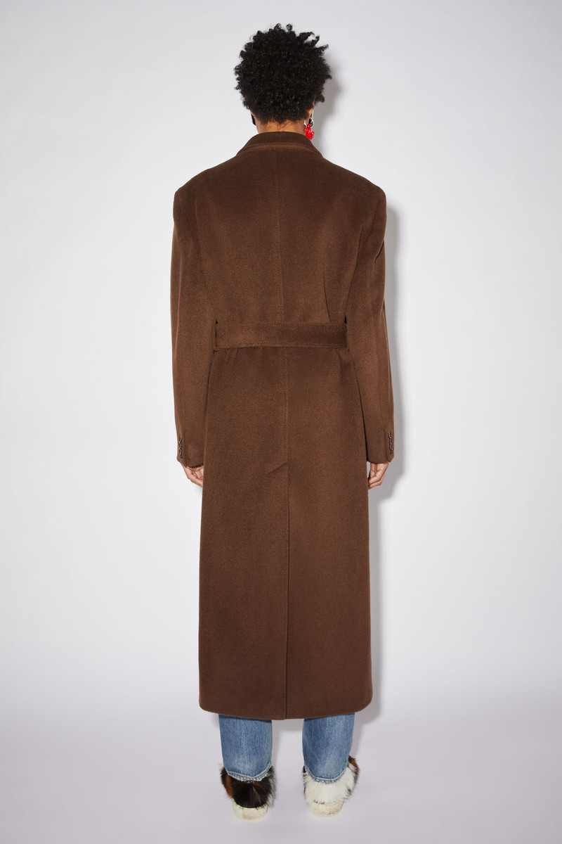 Long tailored coat - Pecan brown 3