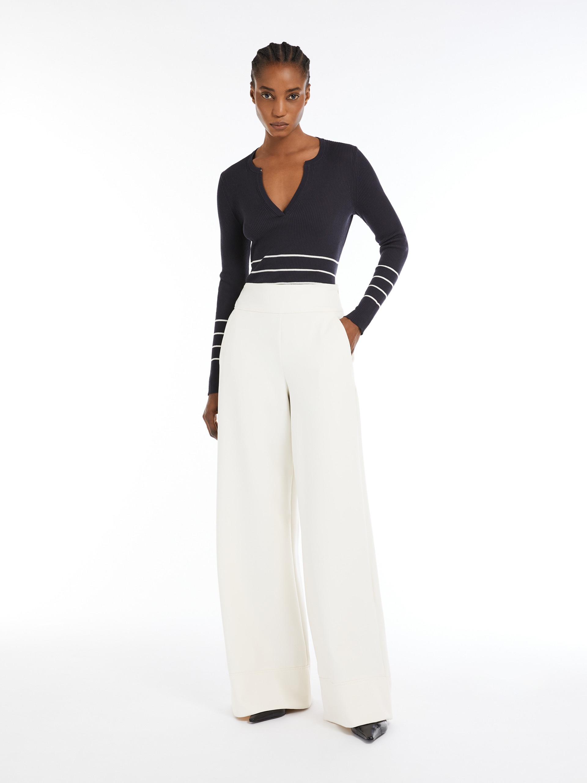 SIBARI Slim-fit cotton and silk sweater - 2
