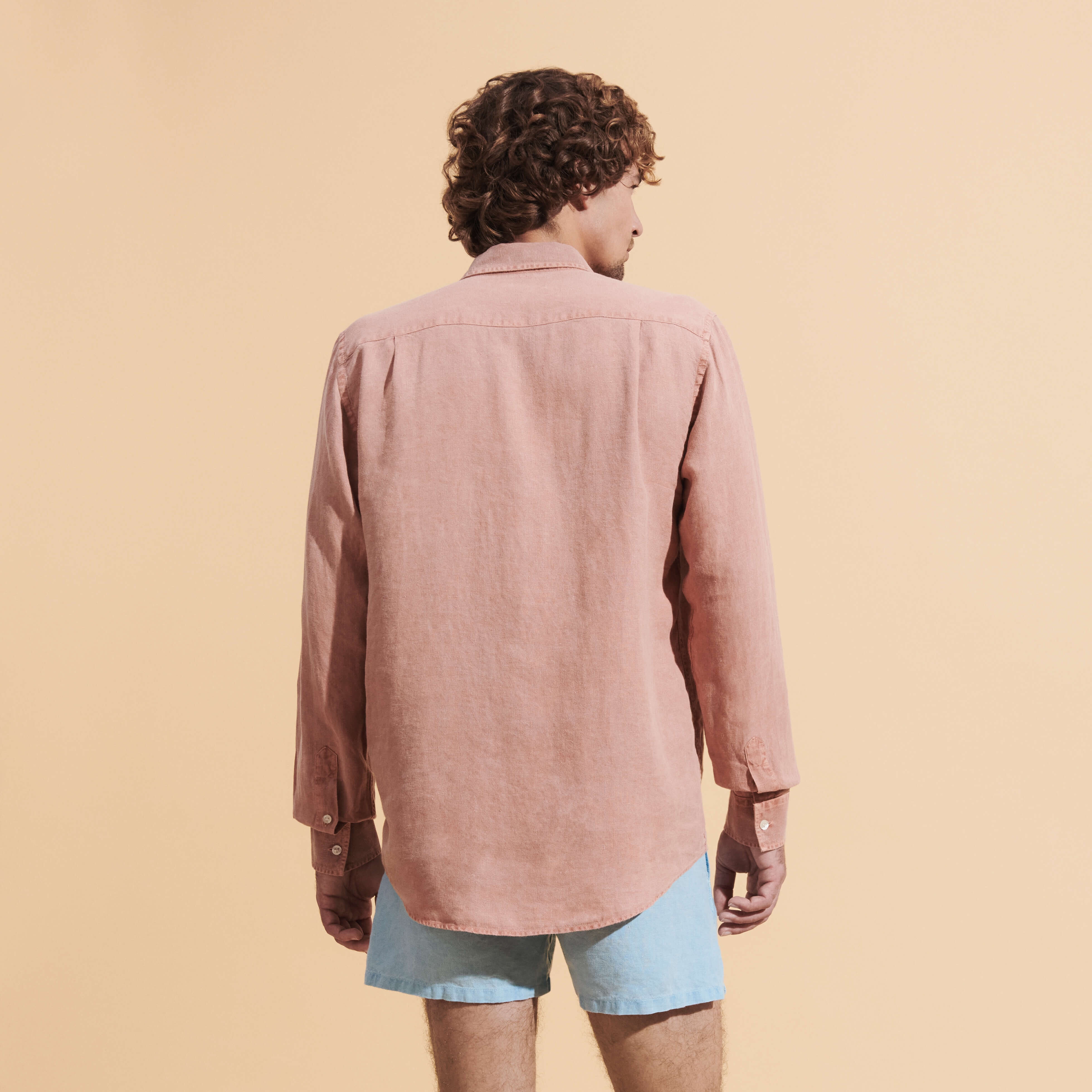 Men Linen Shirt Solid - 4