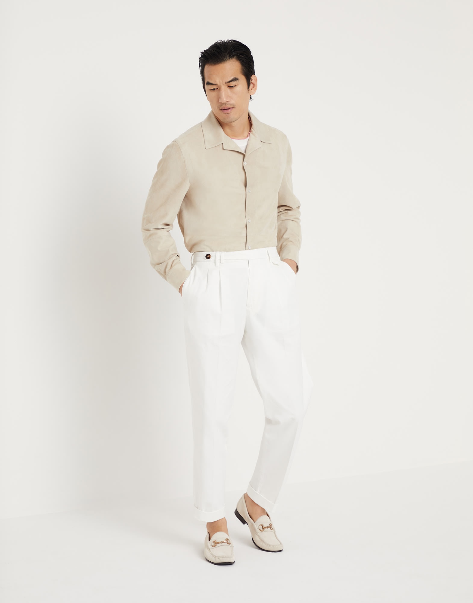 Lightweight suede overshirt - 5