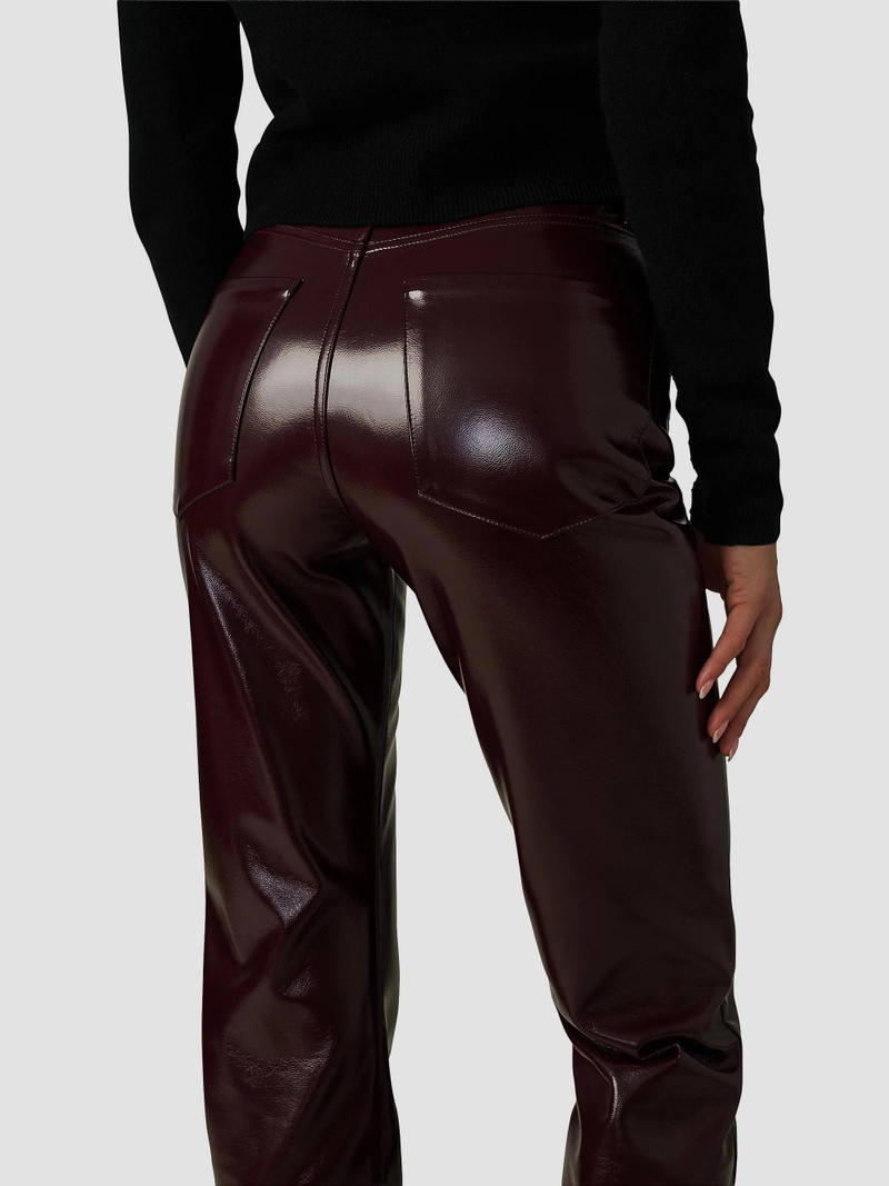 Women's Margot Faux Patent Leather Pants - Bordeaux 7