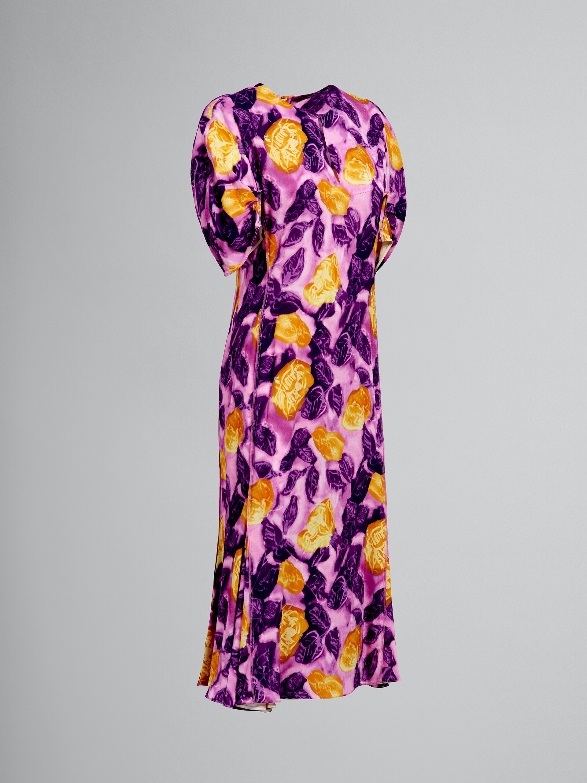 MORNING BLOSSOM PRINT VISCOSE SABLÈ DRESS - 2