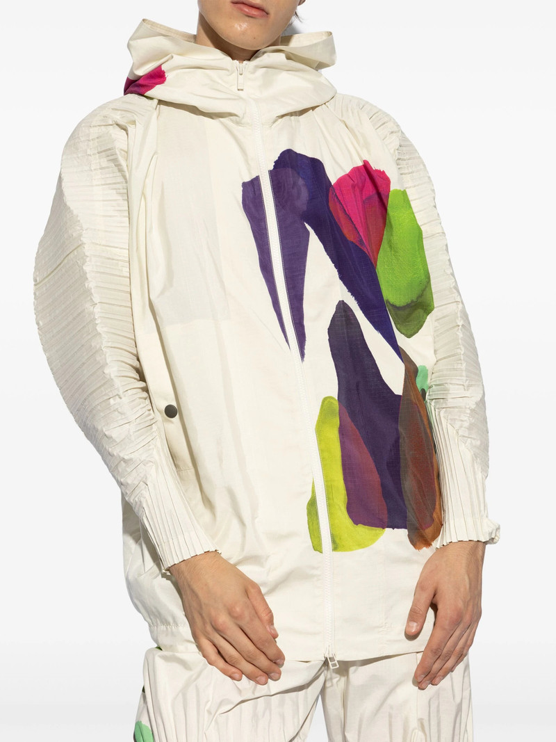 ISSEY MIYAKE 그래픽 인쇄 후드 재킷 outlook
