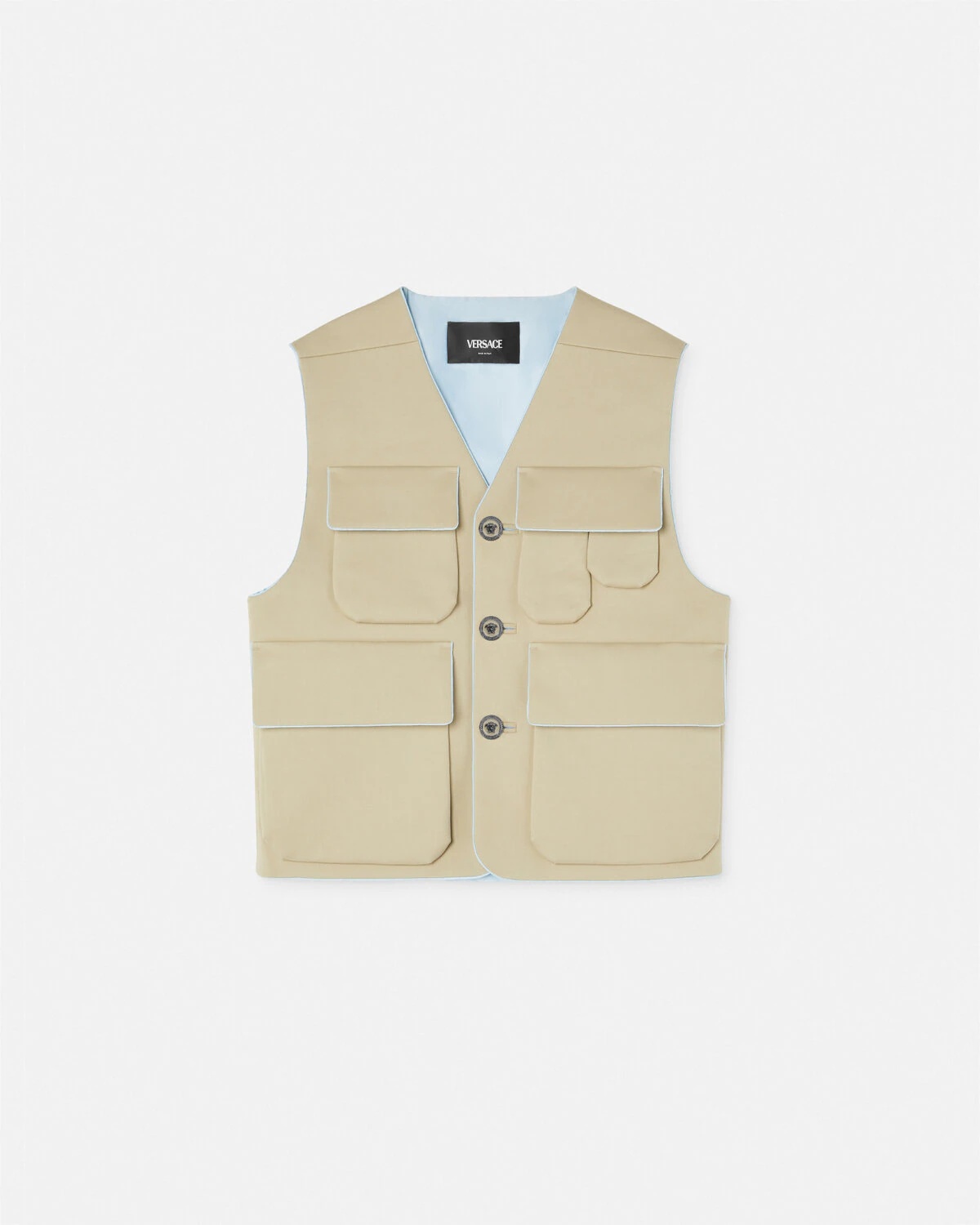 Bonded Gabardine Cargo Vest - 1