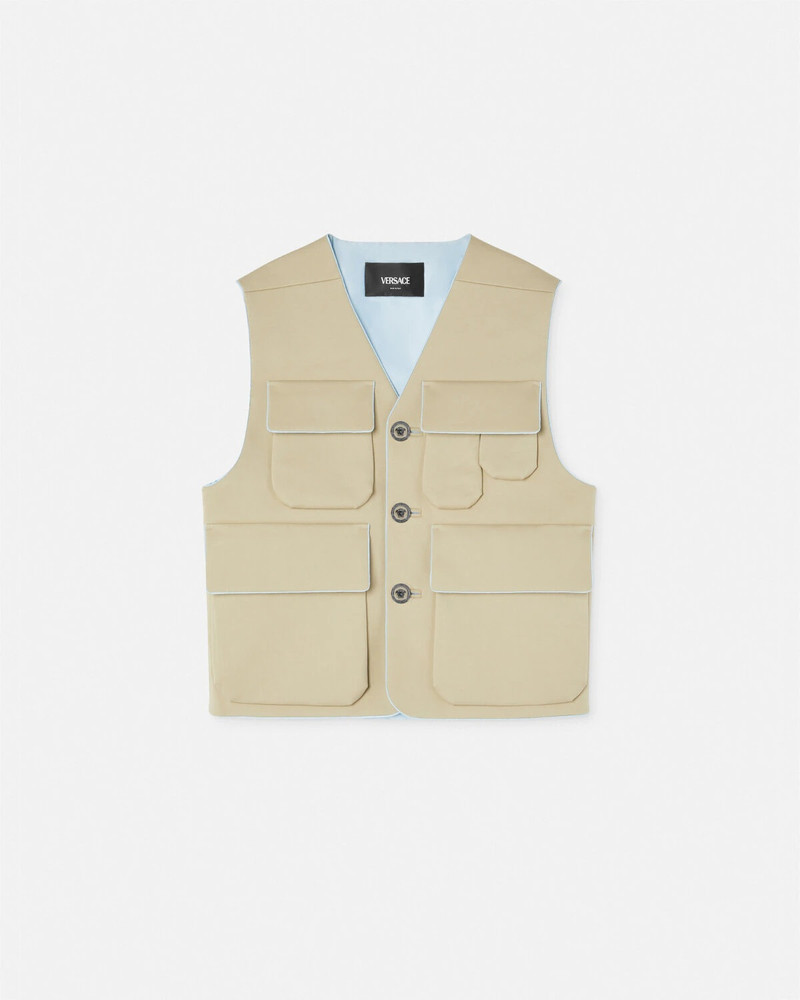 Bonded Gabardine Cargo Vest 1