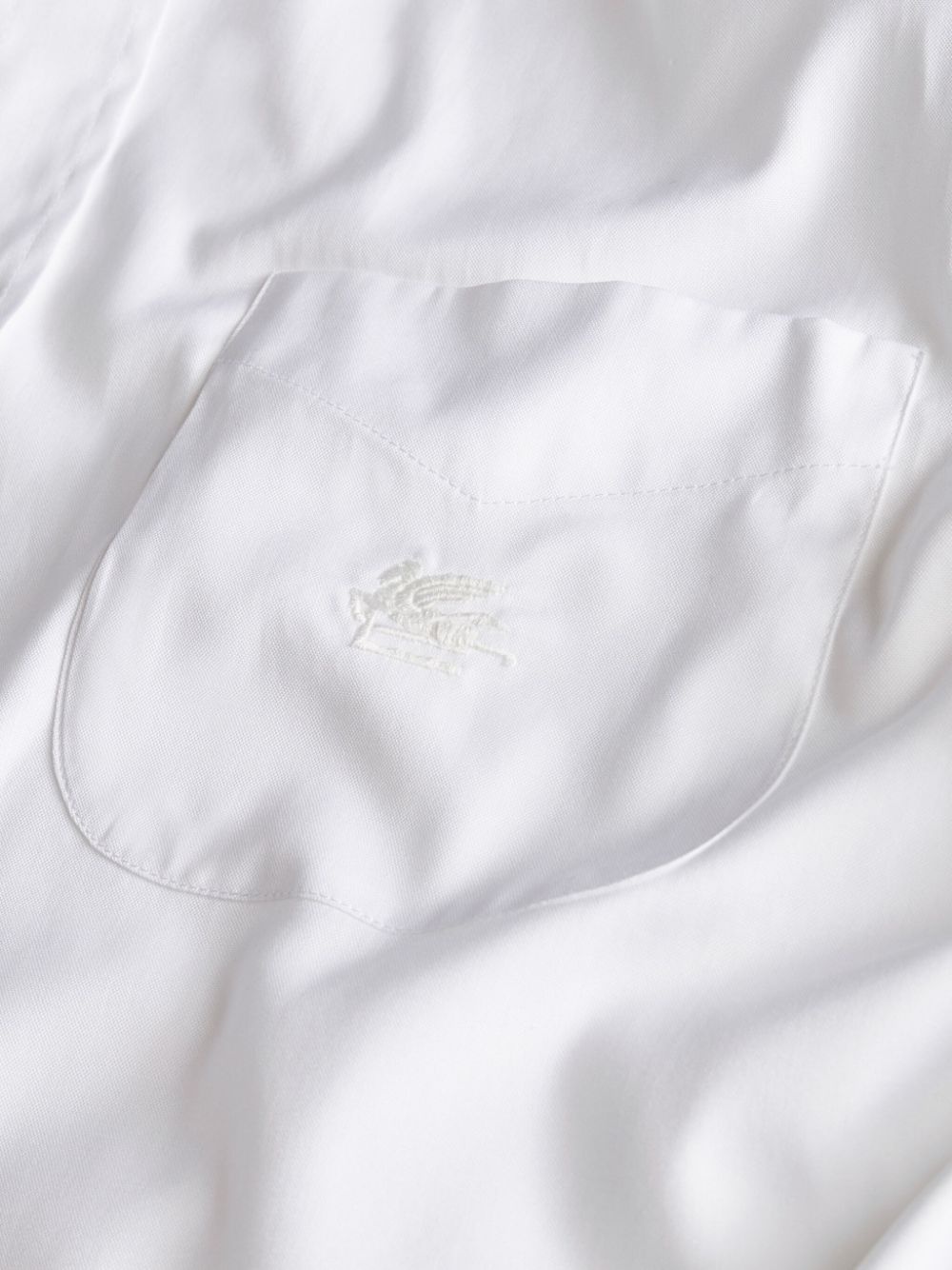 Pegaso motif-embroidered cotton shirt - 5