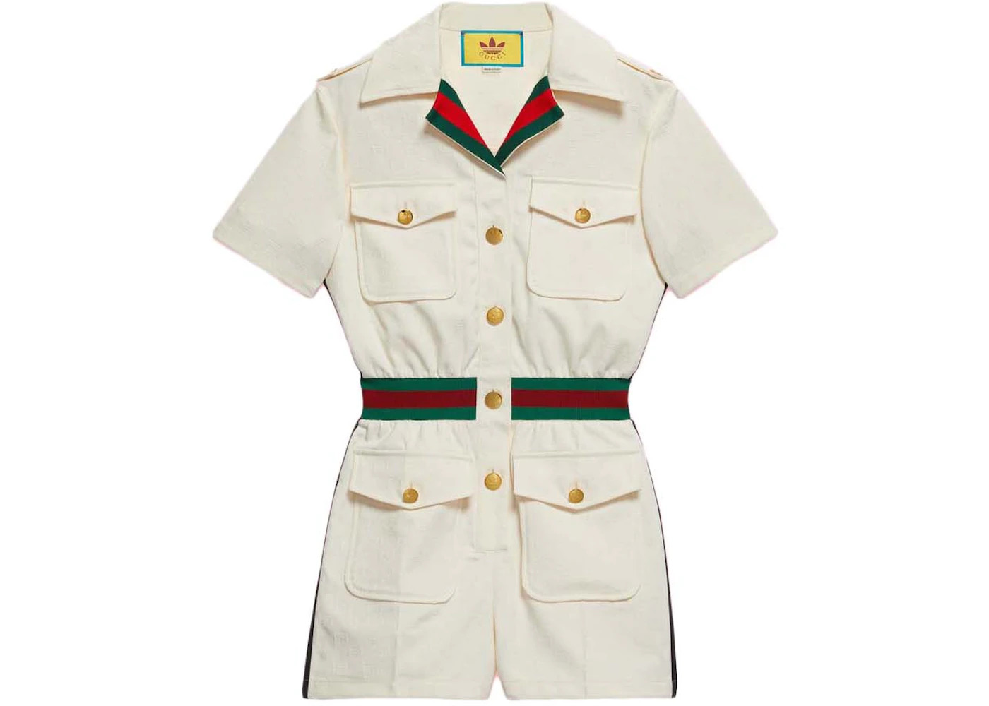 Gucci x adidas Short Jumpsuit White - 1