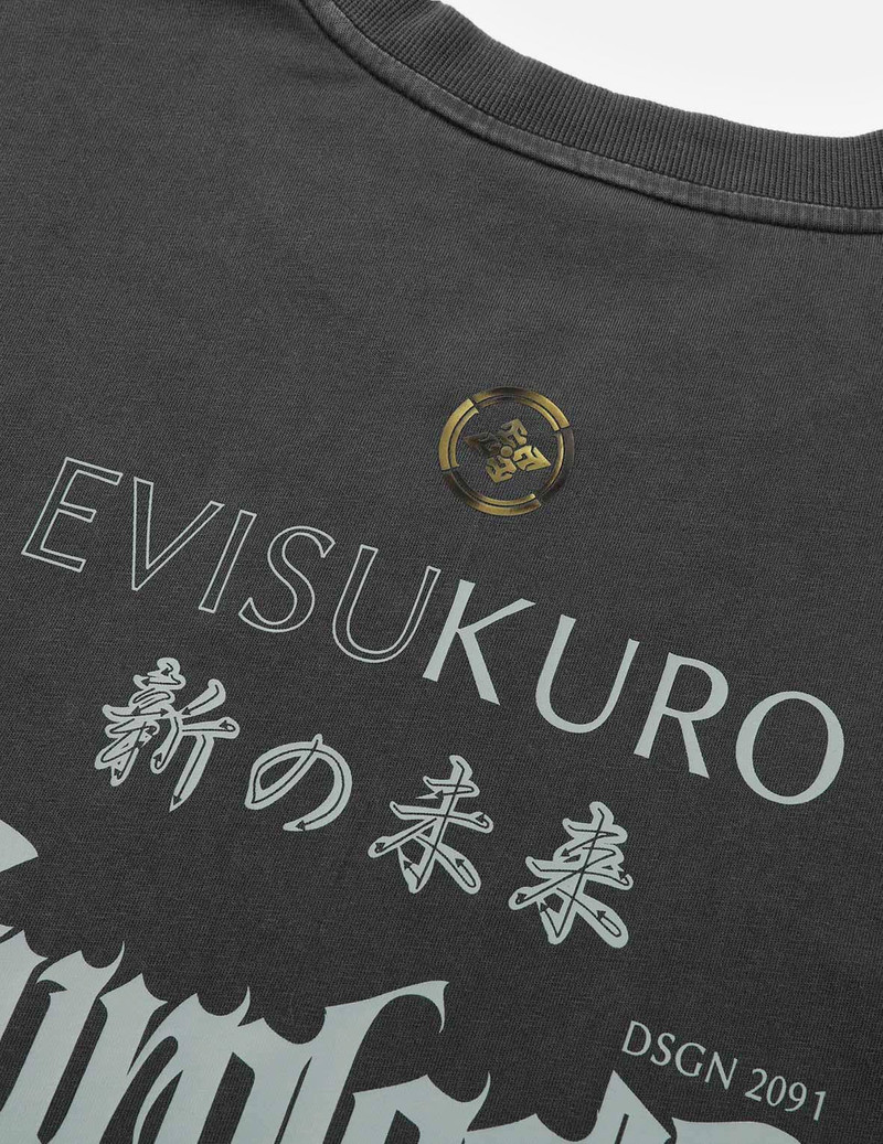 Mixed Graphic Print Washed T-shirt 9