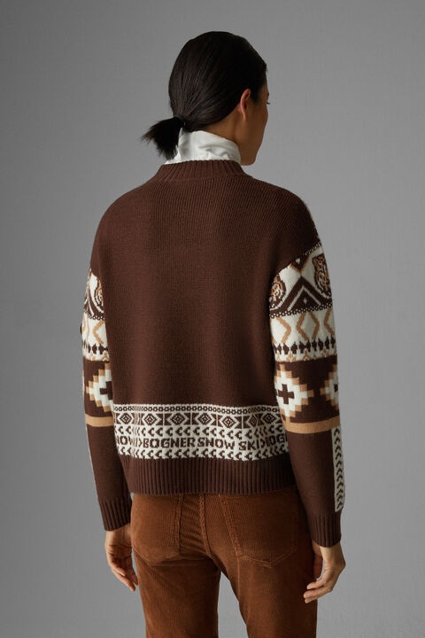 Julika sweater in Brown/Off-white - 3