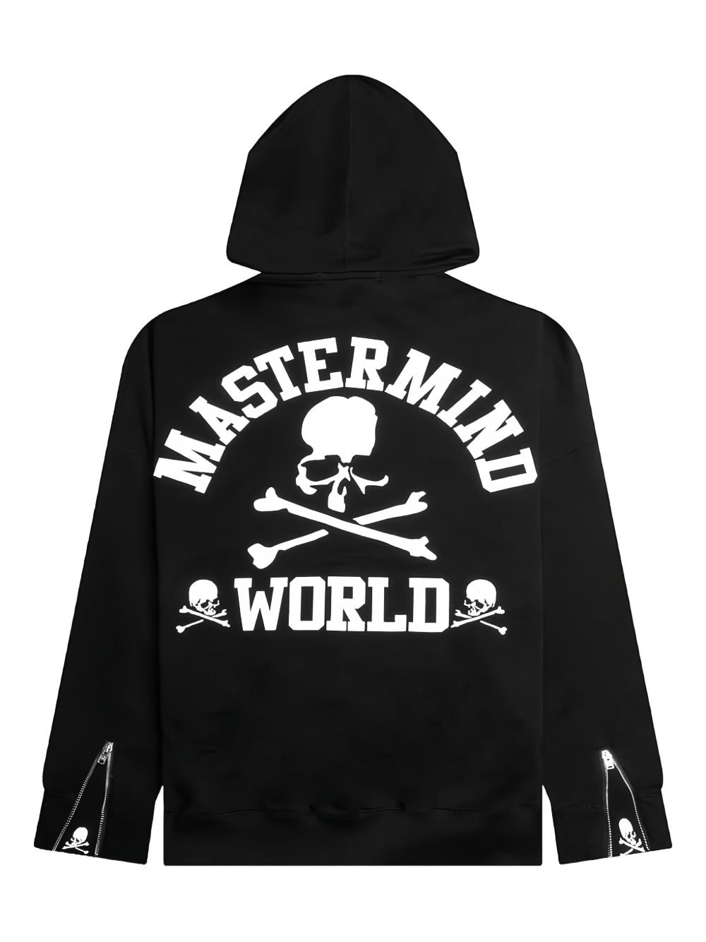 skull-print zip-up hoodie - 2