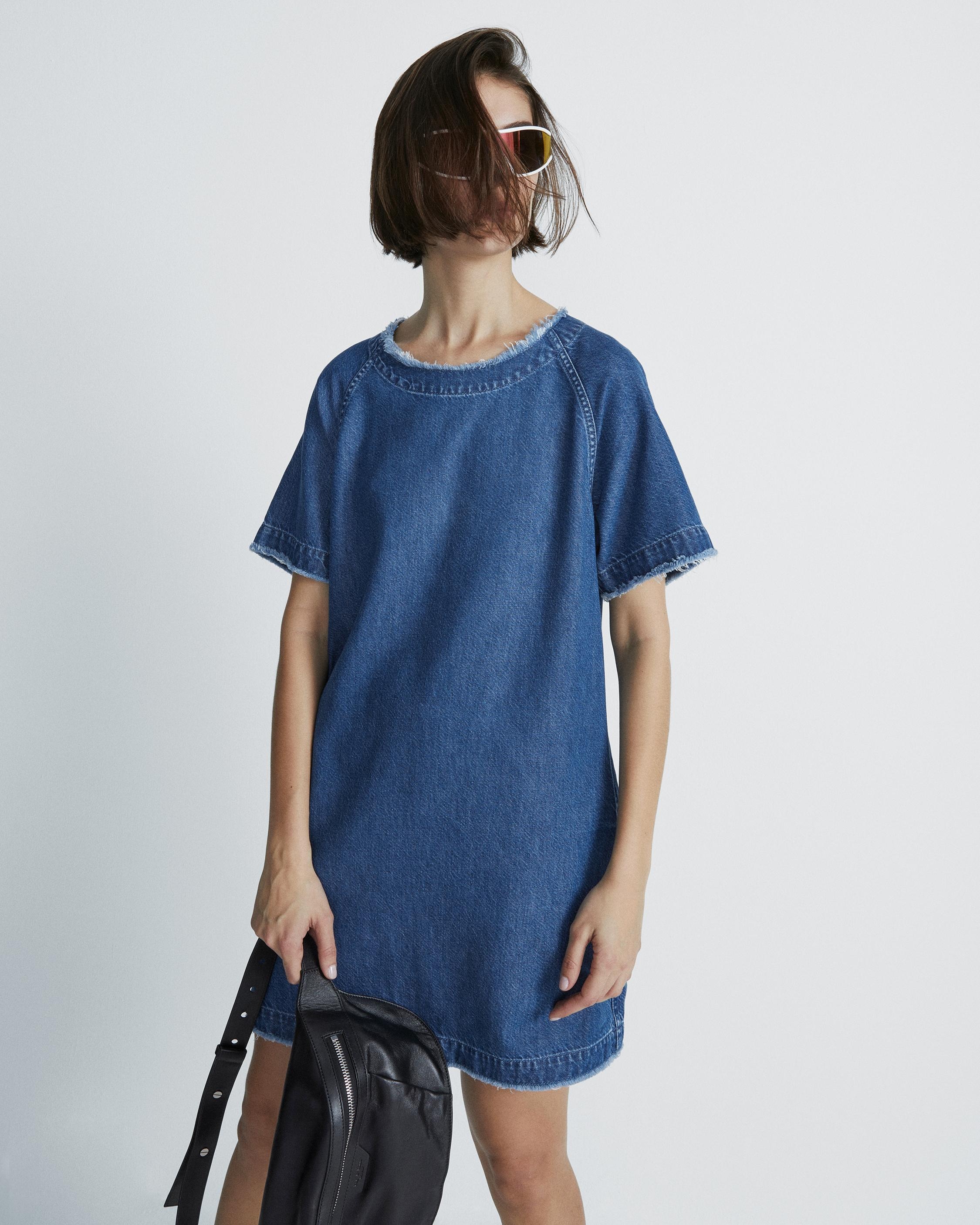 Featherweight Justine Mini Dress
Rigid Denim Dress - 6