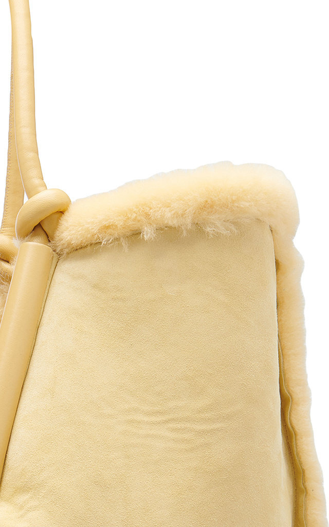 Reversible Oversized Shearling Tote Bag neutral - 11