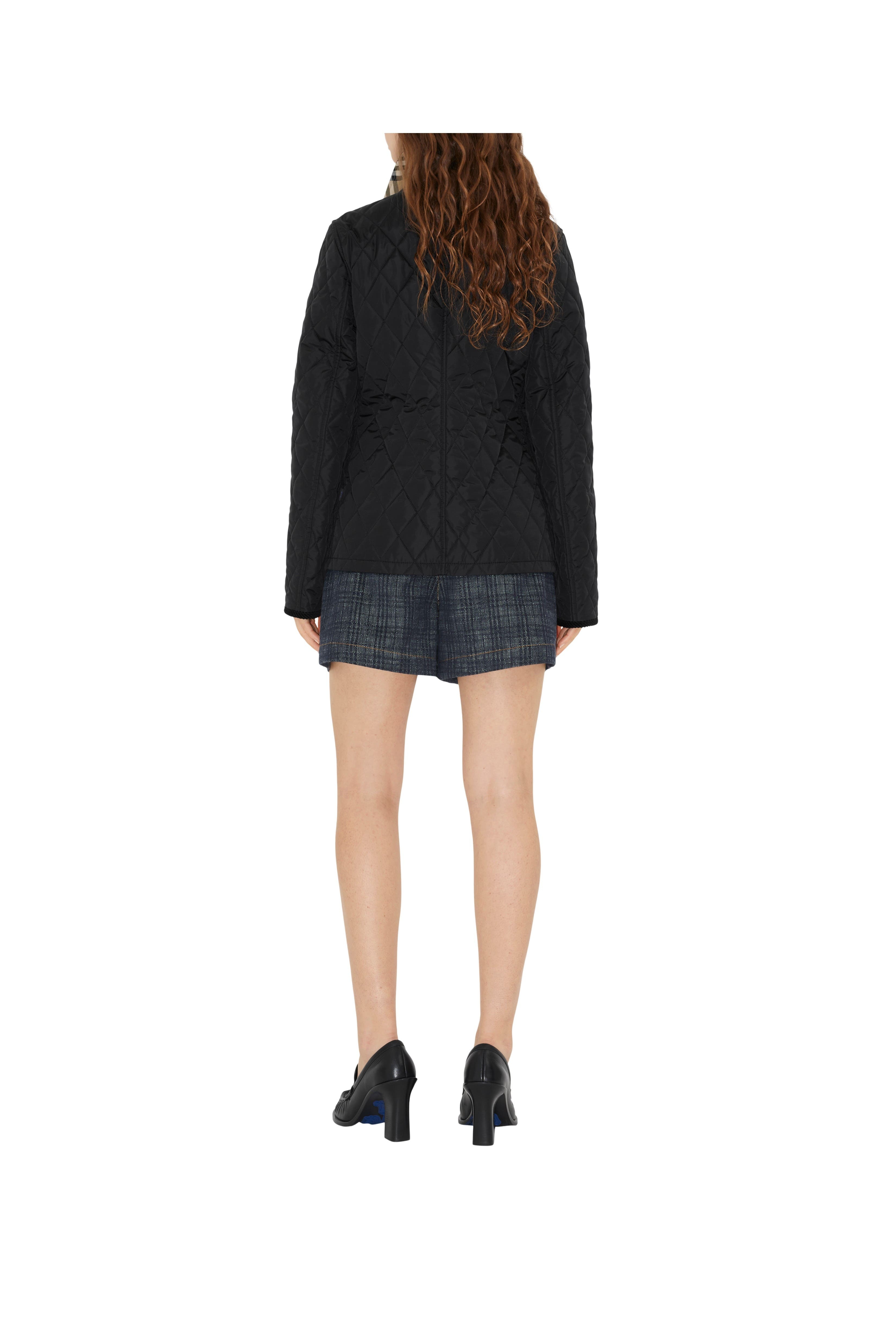 burberry Quilted Nylon Jacket in Black/sand at Nordstrom - 4