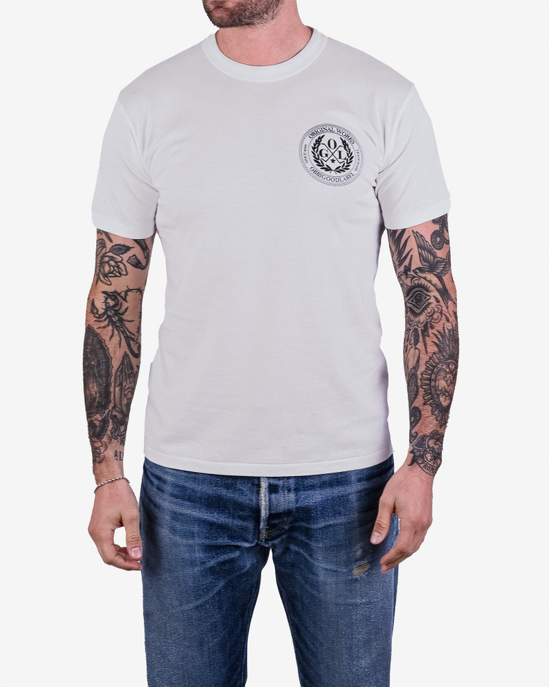 Iron Heart OGL-TEE-LOT20-LOGO-CRM OGL 6.2oz Ringspun T-shirt - Silkscreen Printed 'OGL Logo' - Cream outlook
