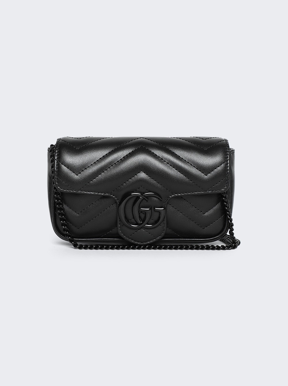 GG Marmont Leather Super Mini Bag Black - 1