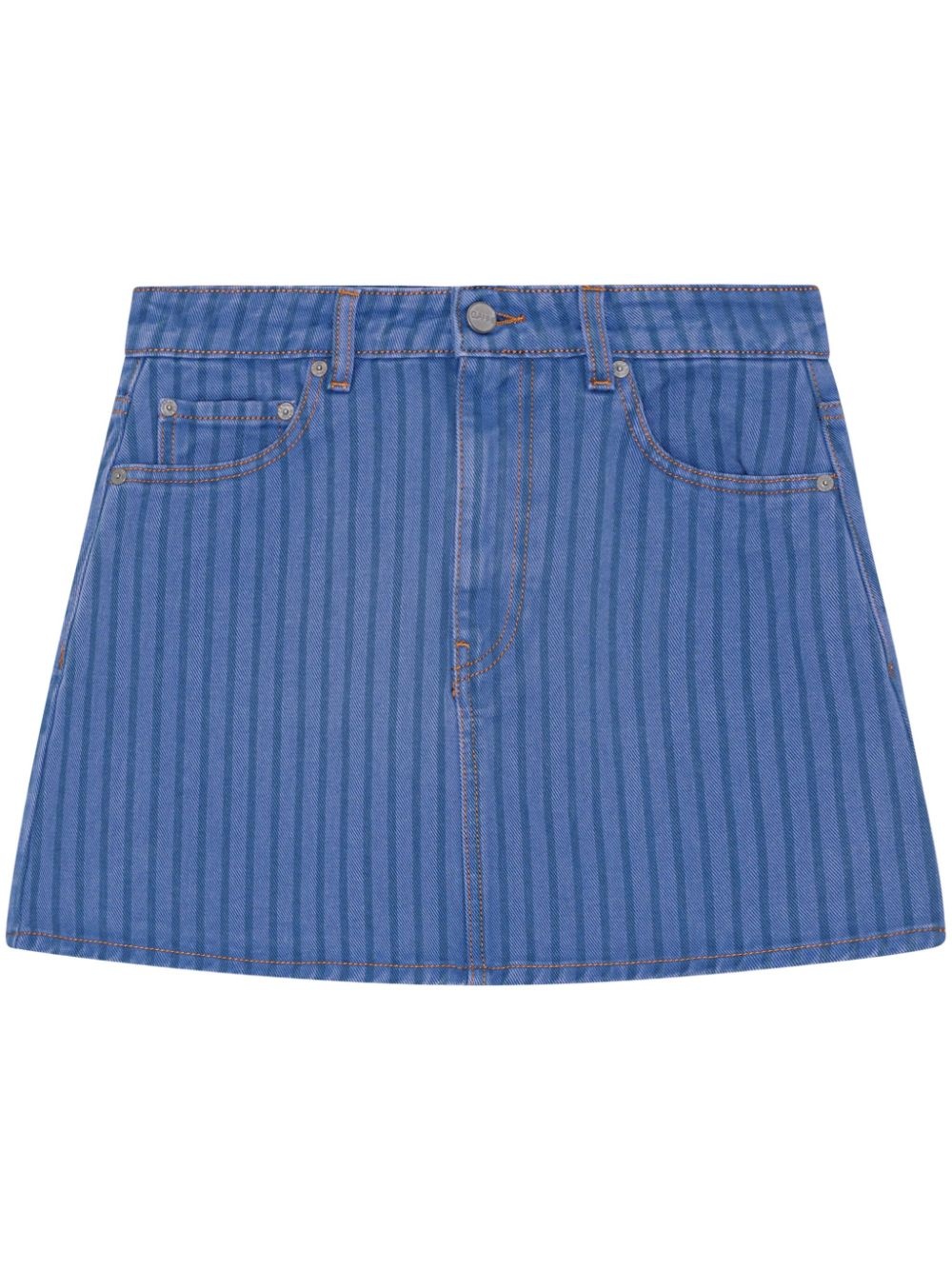 striped denim skirt - 1