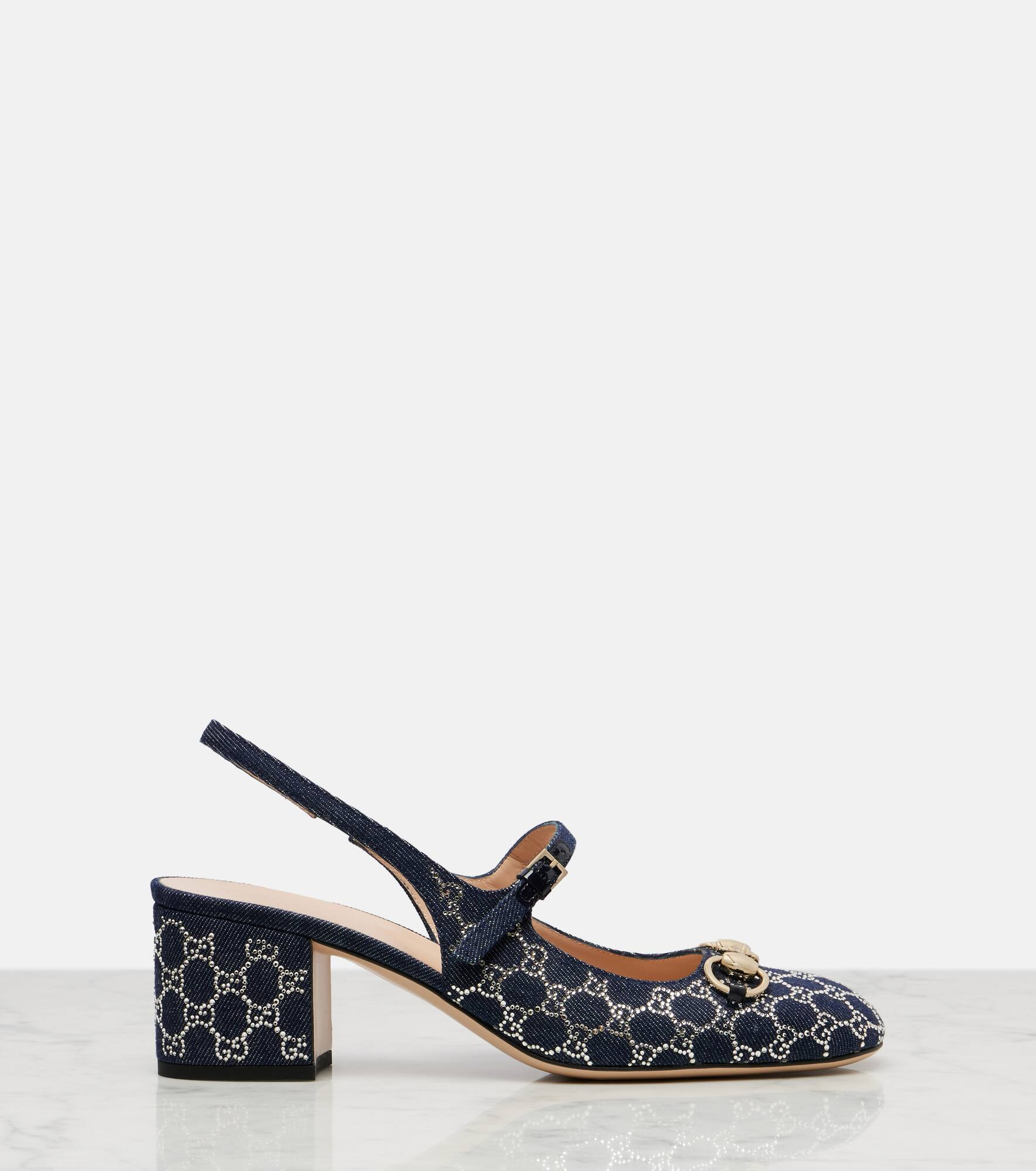 Lady Horsebit crystal-embellished sandals - 4