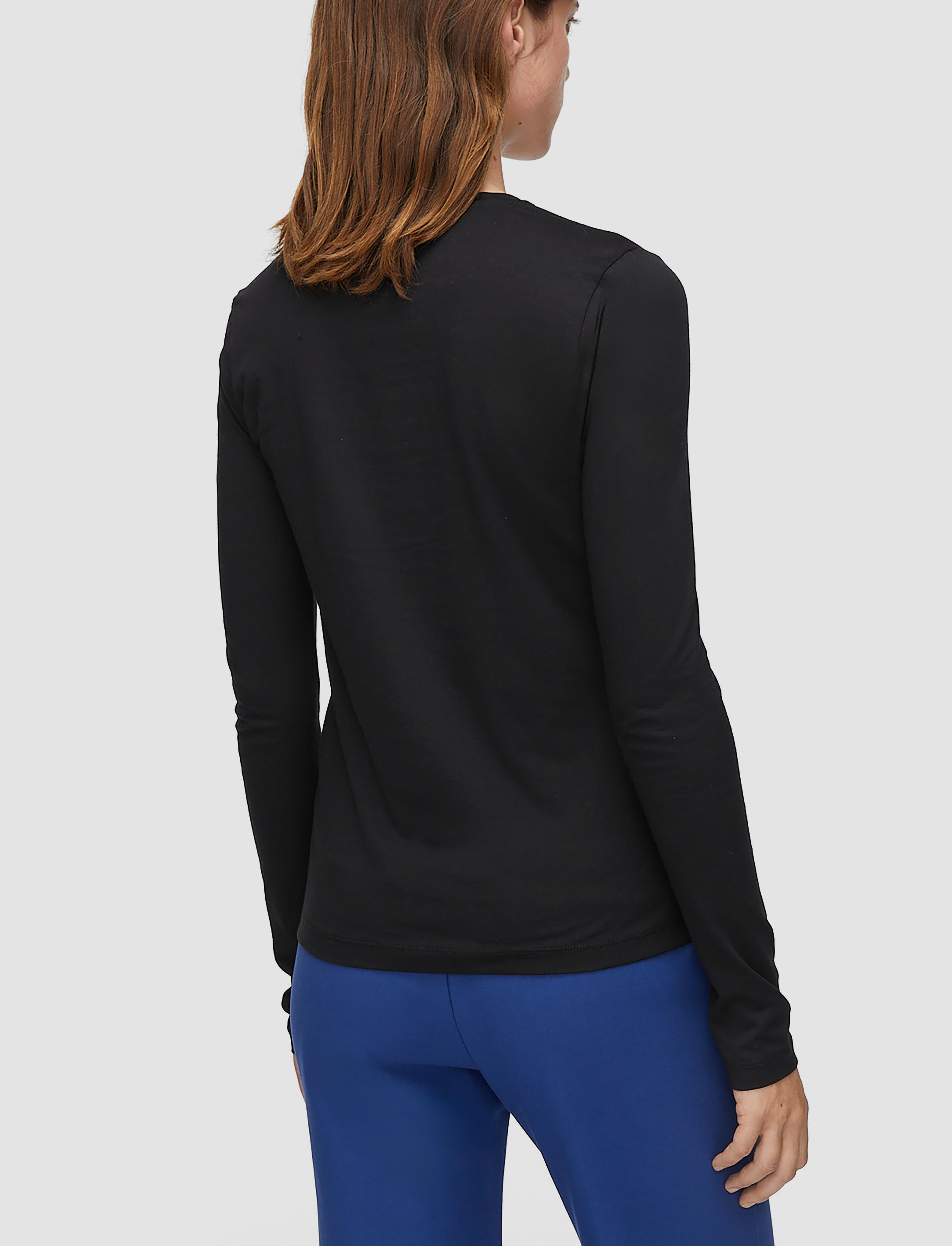 Cotton Silk Jersey Long Sleeve T-Shirt - 4
