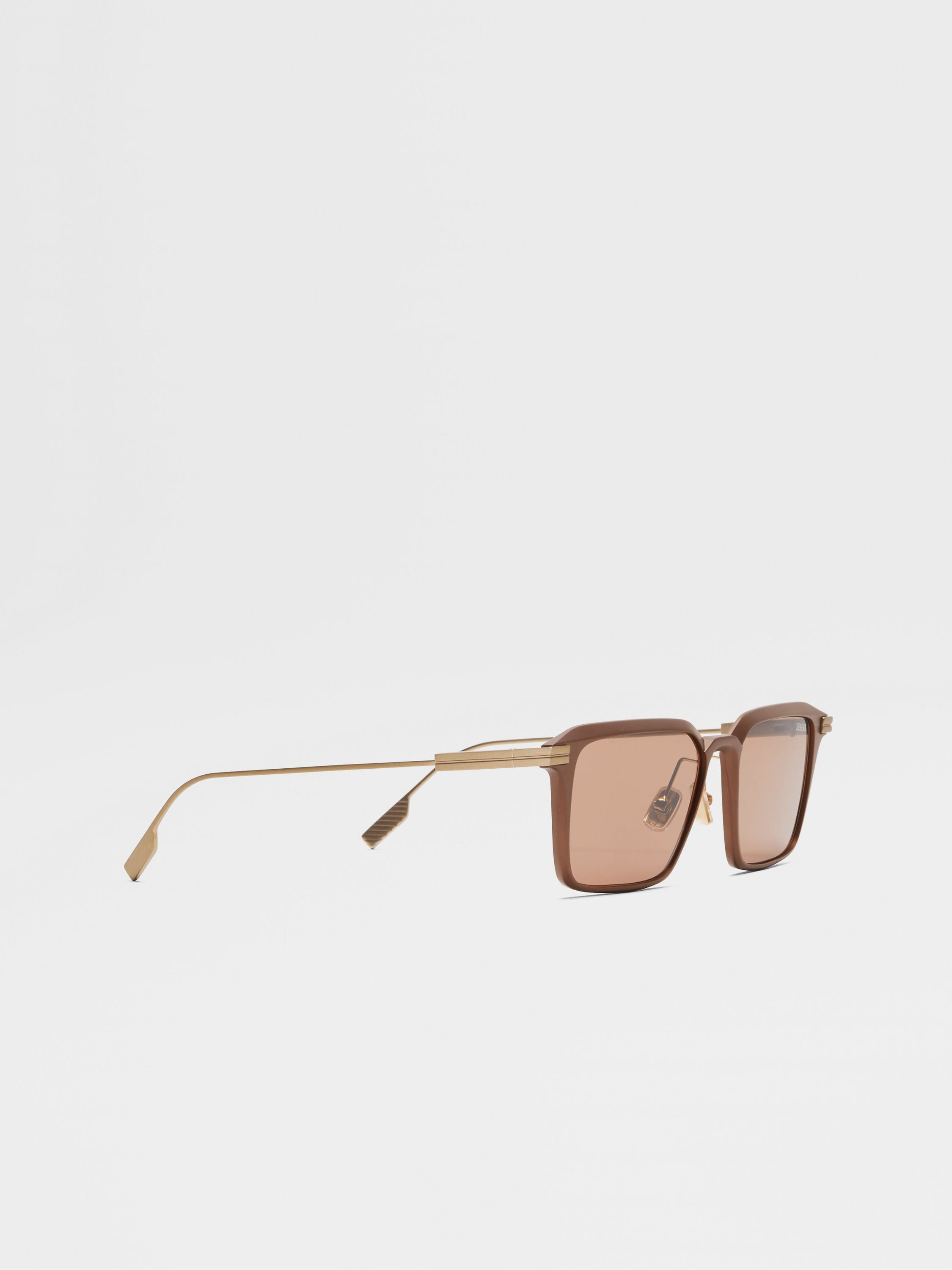 DARK BROWN ALUMINUM AND METAL SUNGLASSES - 3