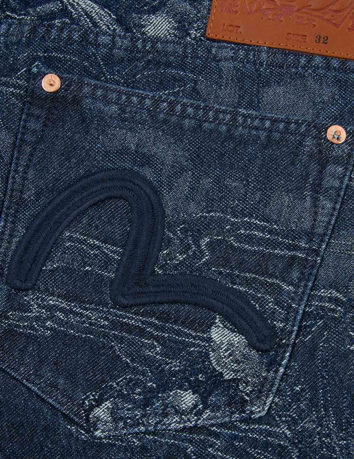 KOMAINU JACQUARD DENIM SHORTS - 11