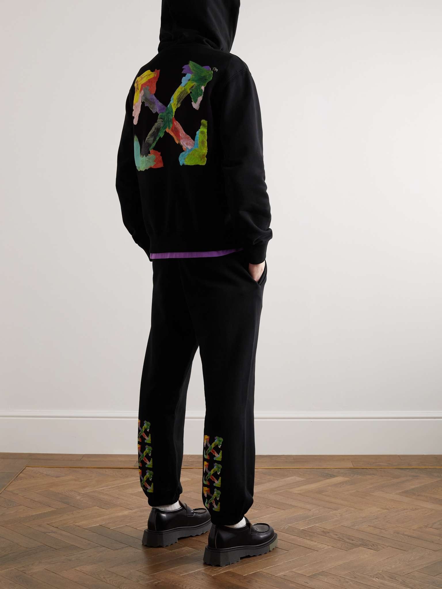 Tapered Logo-Print Cotton-Jersey Sweatpants - 2