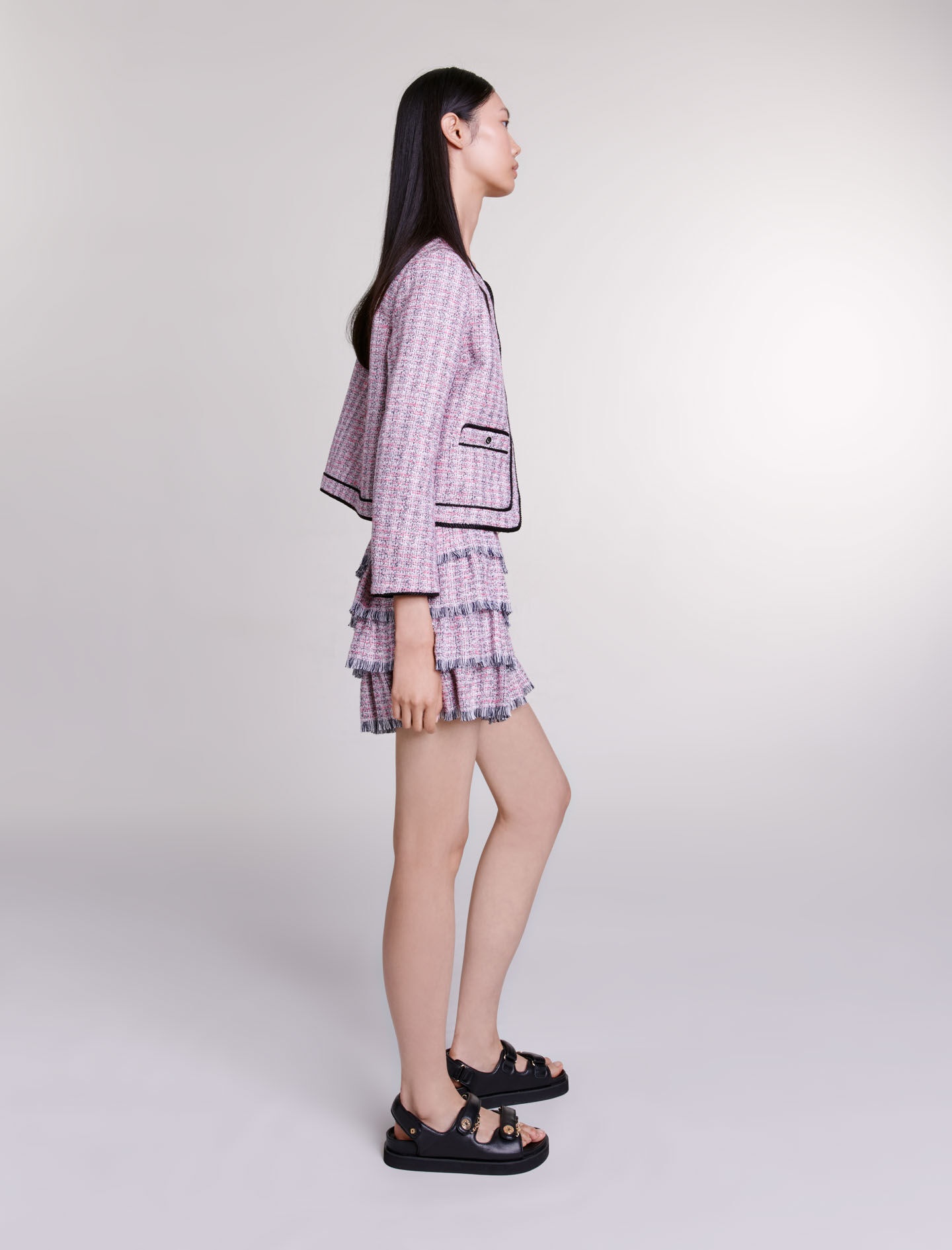 Short tweed skirt - 4