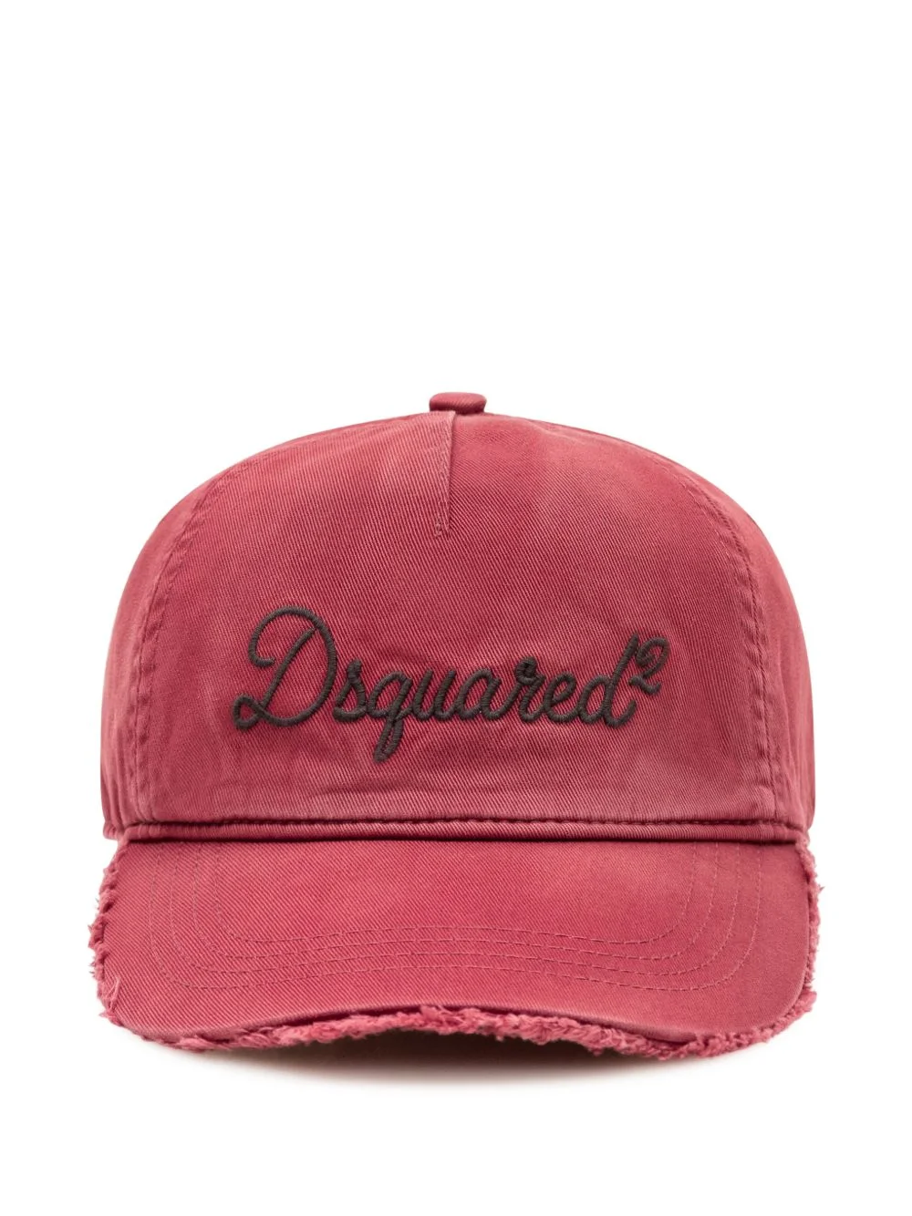 logo-embroidered distressed baseball cap - 1