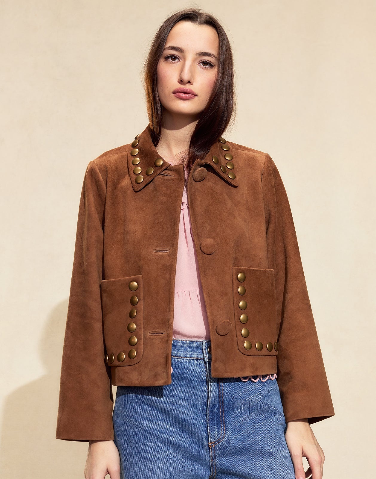 Studded Suede Jacket - 4