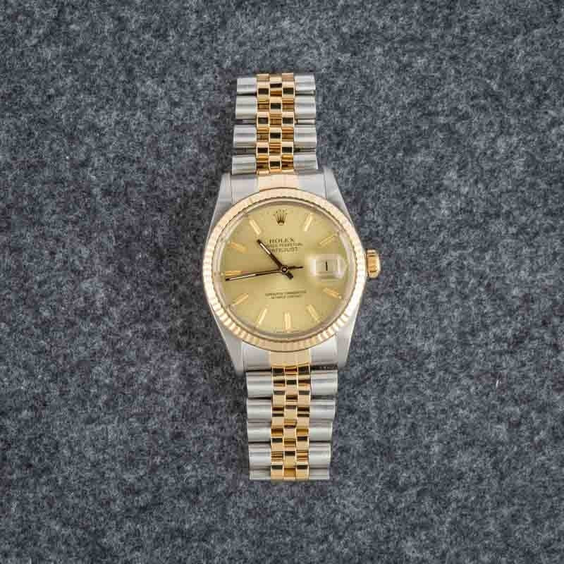 Rolex Datejust 36 Ref 16013 Champagne Index Dial - 6