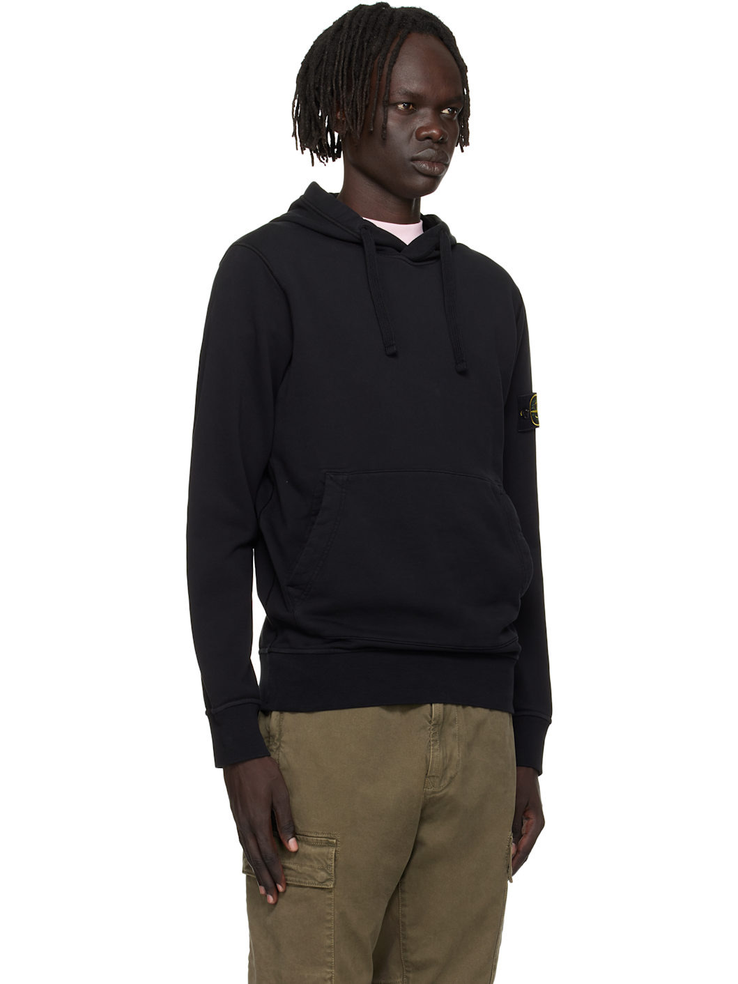Black 6100062 Organic Cotton Fleece Hoodie - 2