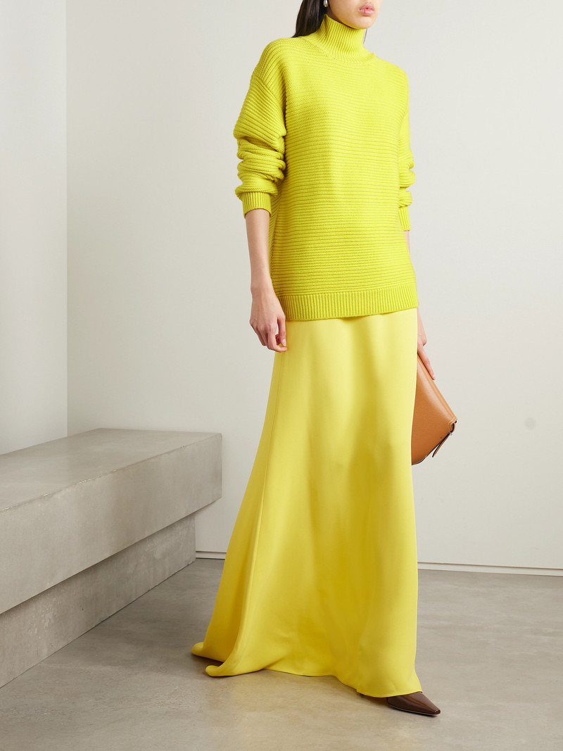 BRANDON MAXWELL Ribbed Wool Turtleneck Sweater outlook