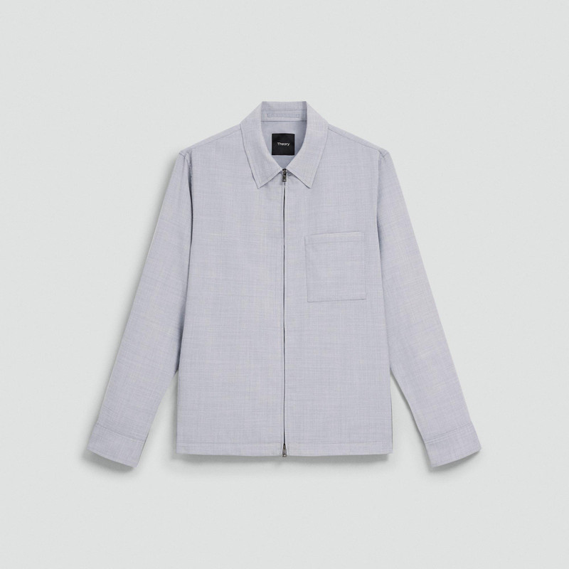 Zip Overshirt in Motion Wool 1