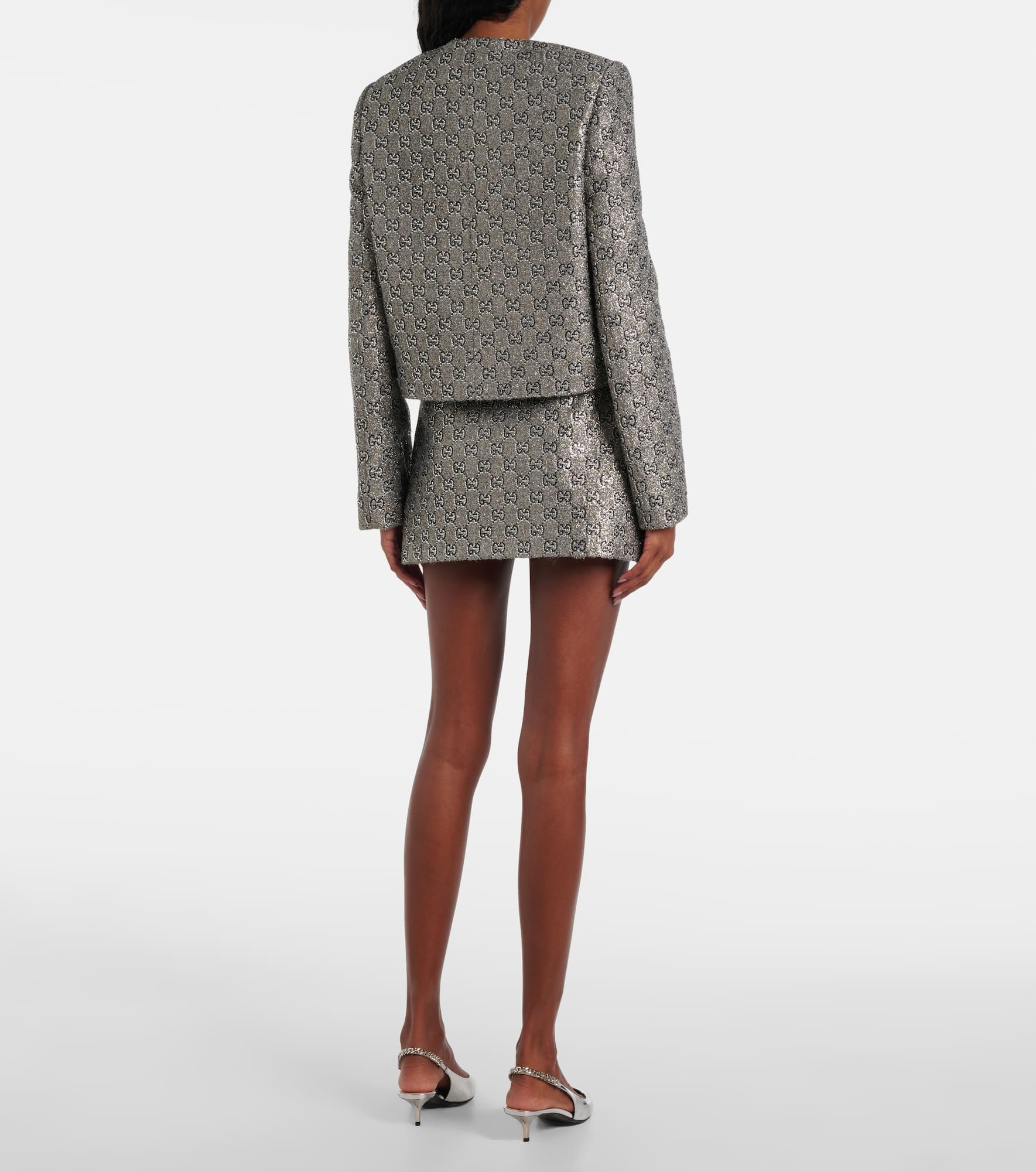 GG lamé blazer - 3