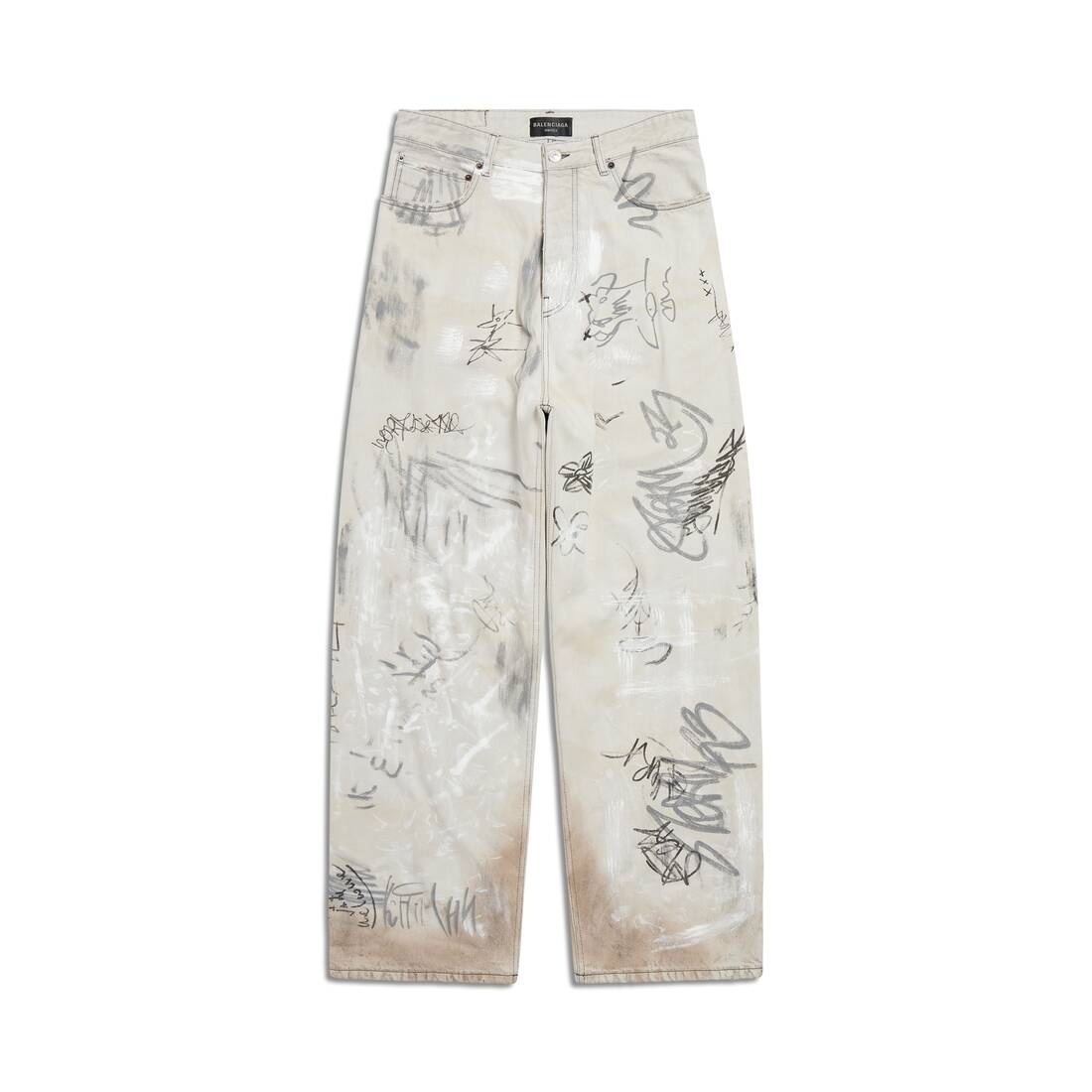 Graffiti Baggy Pants in Black