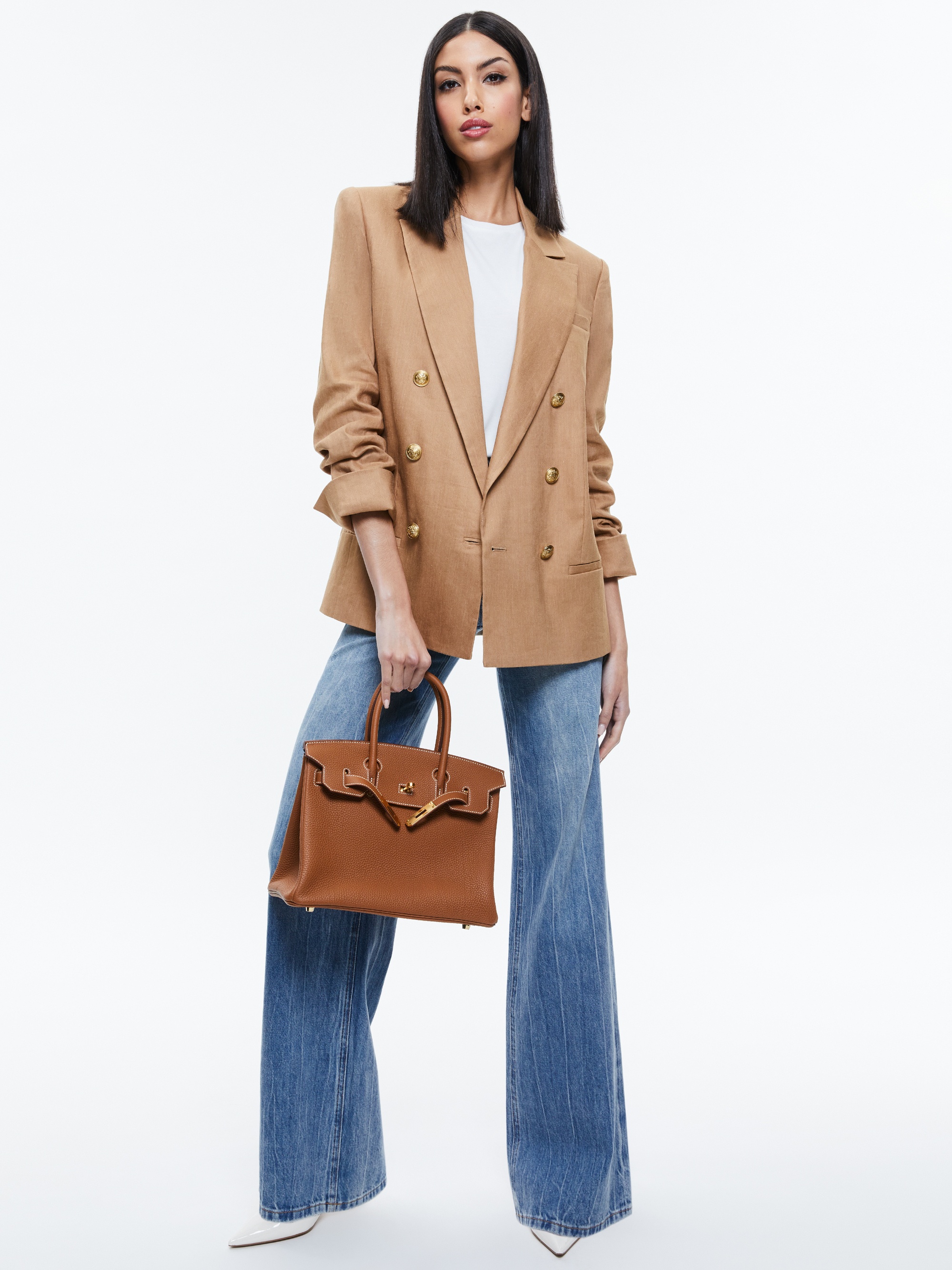 ANTHONY LINEN DOUBLE BREASTED BLAZER - 6