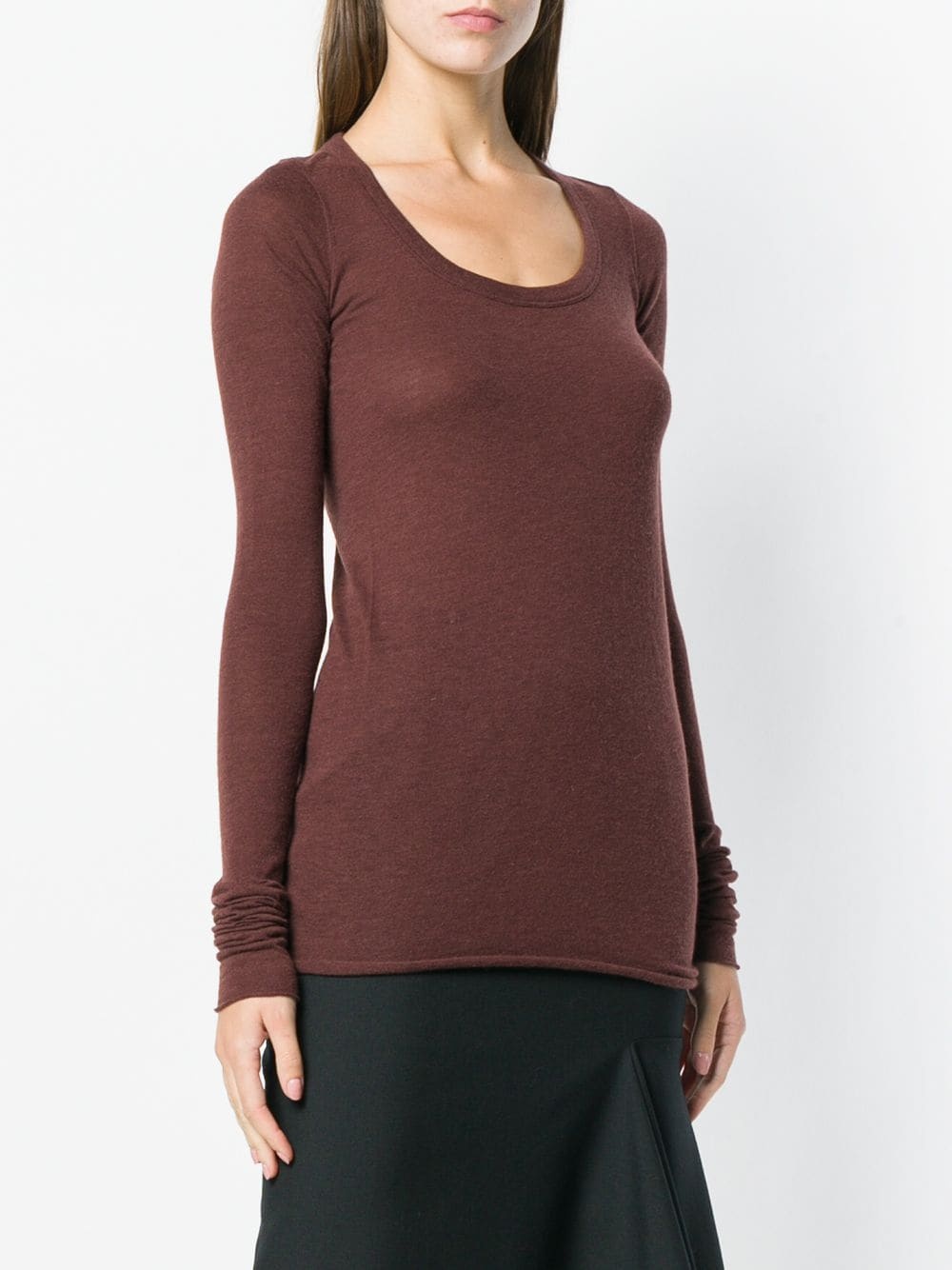 deep U-neck jumper - 3