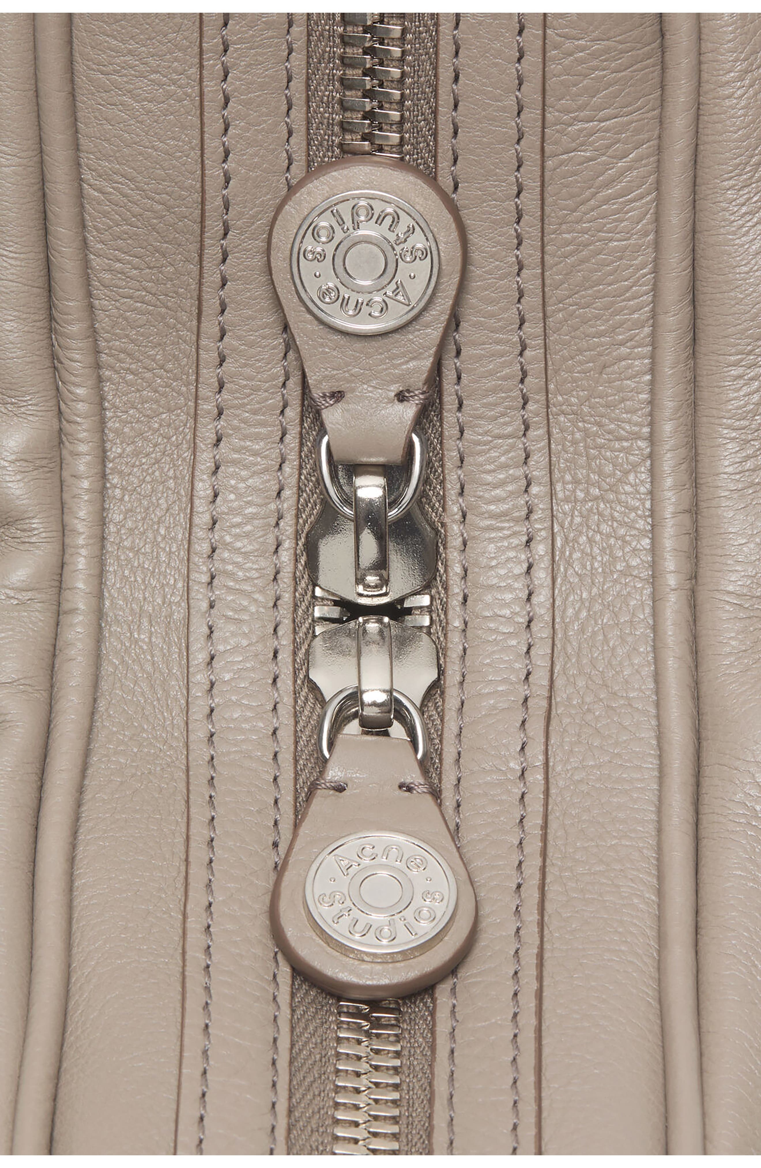 Acne Studios Small Camero Leather Shoulder Bag in Taupe Beige at Nordstrom - 7