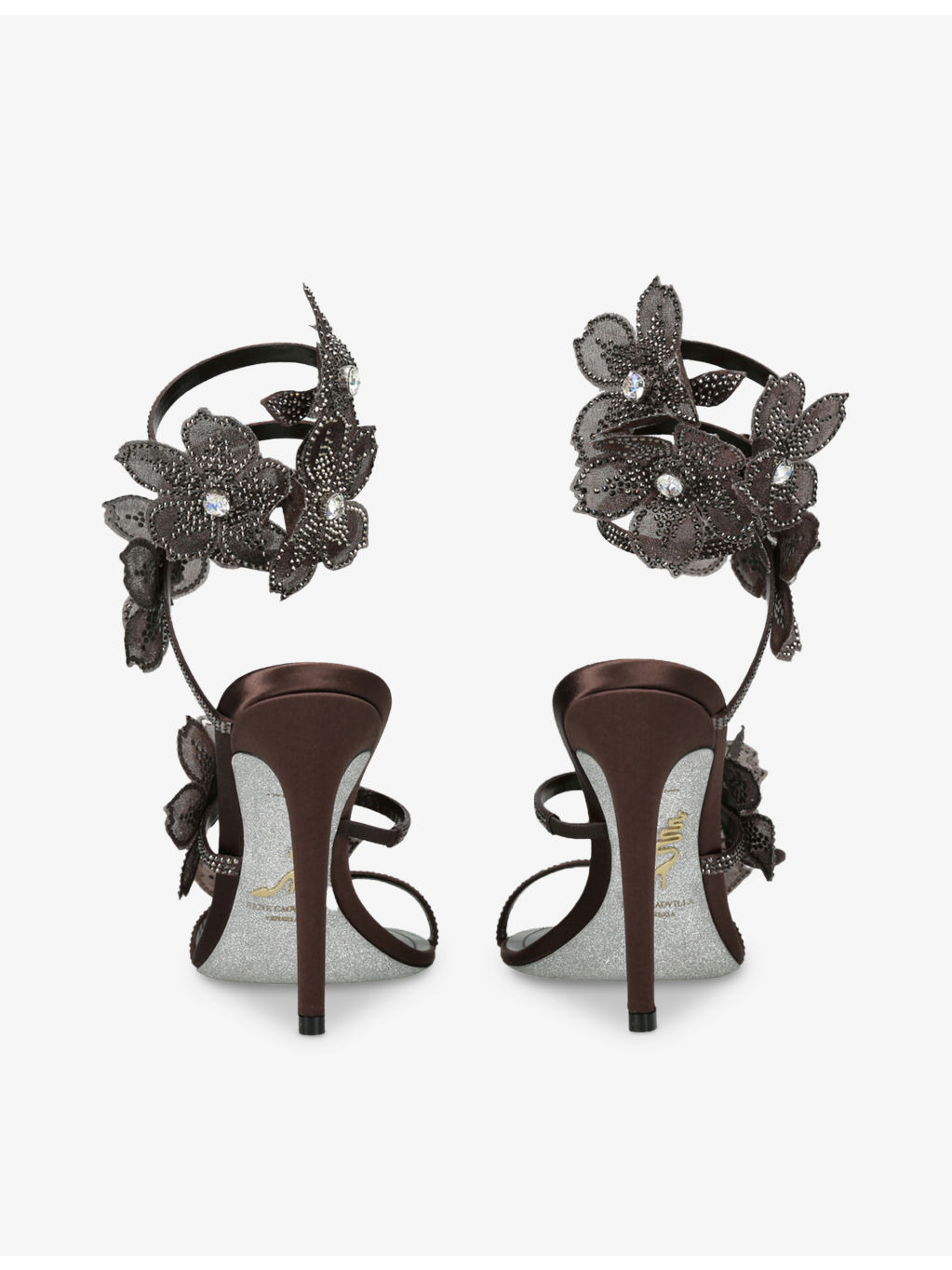 Floral Cleo 105 Satin Heeled Sandals - 4
