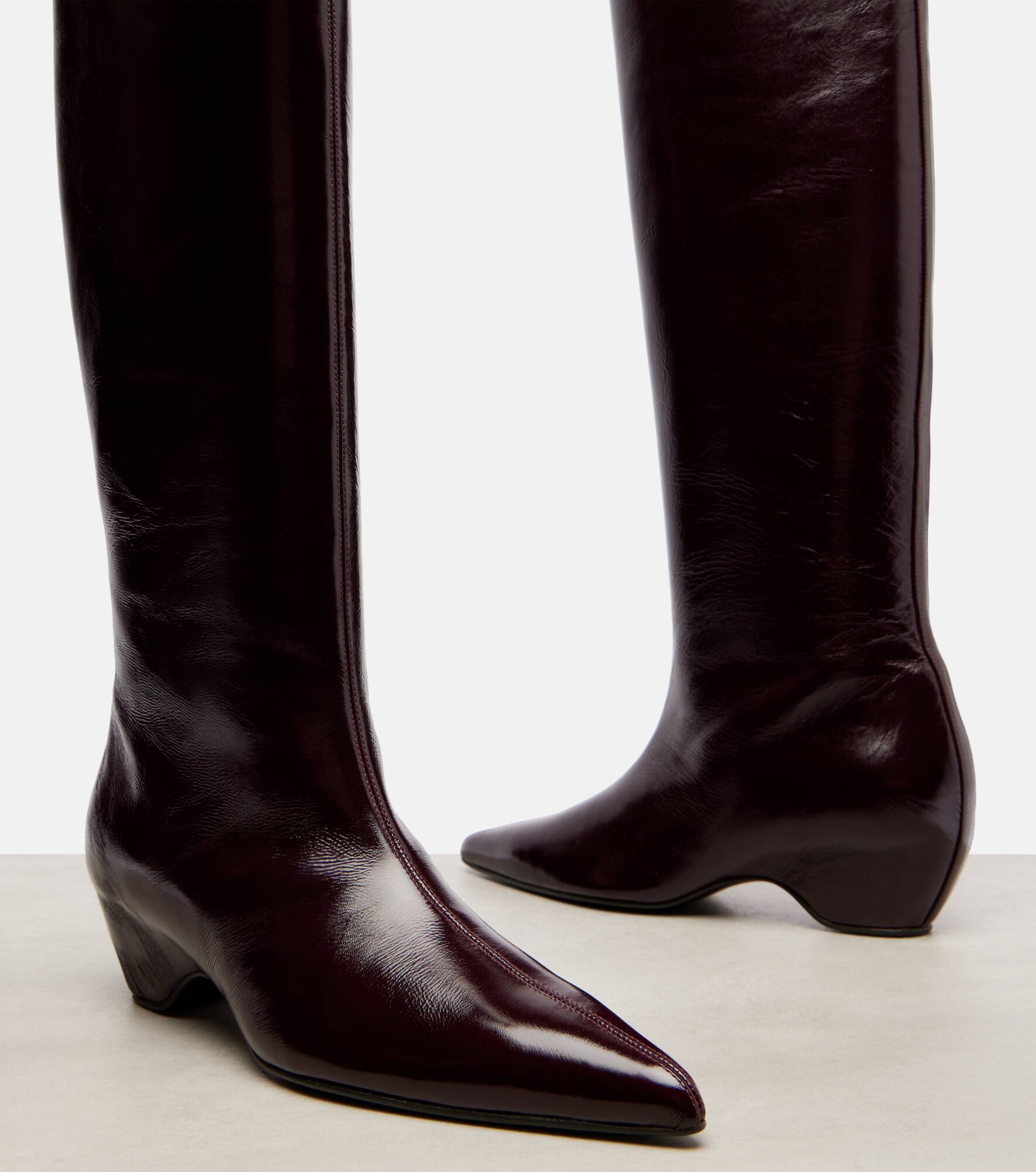 Sybil 40 leather knee-high boots - 5