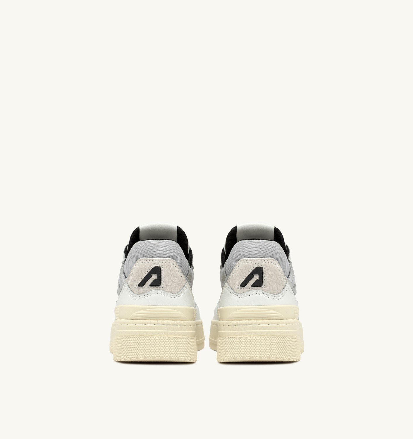 CLC LOW SNEAKERS IN WHITE LEATHER AND SILVER SUEDE - 3