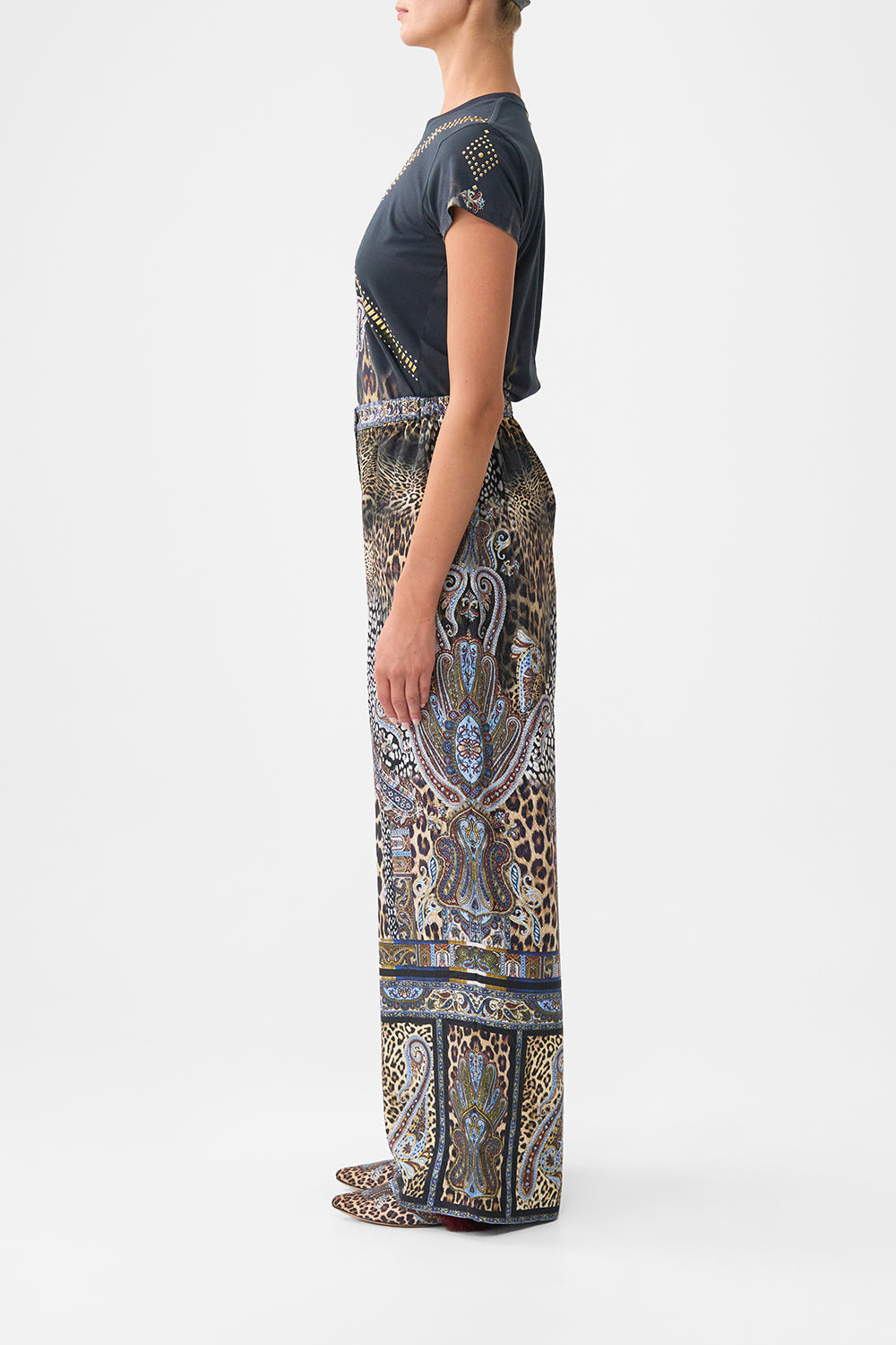 BUTTON FRONT LOUNGE PANT - 4
