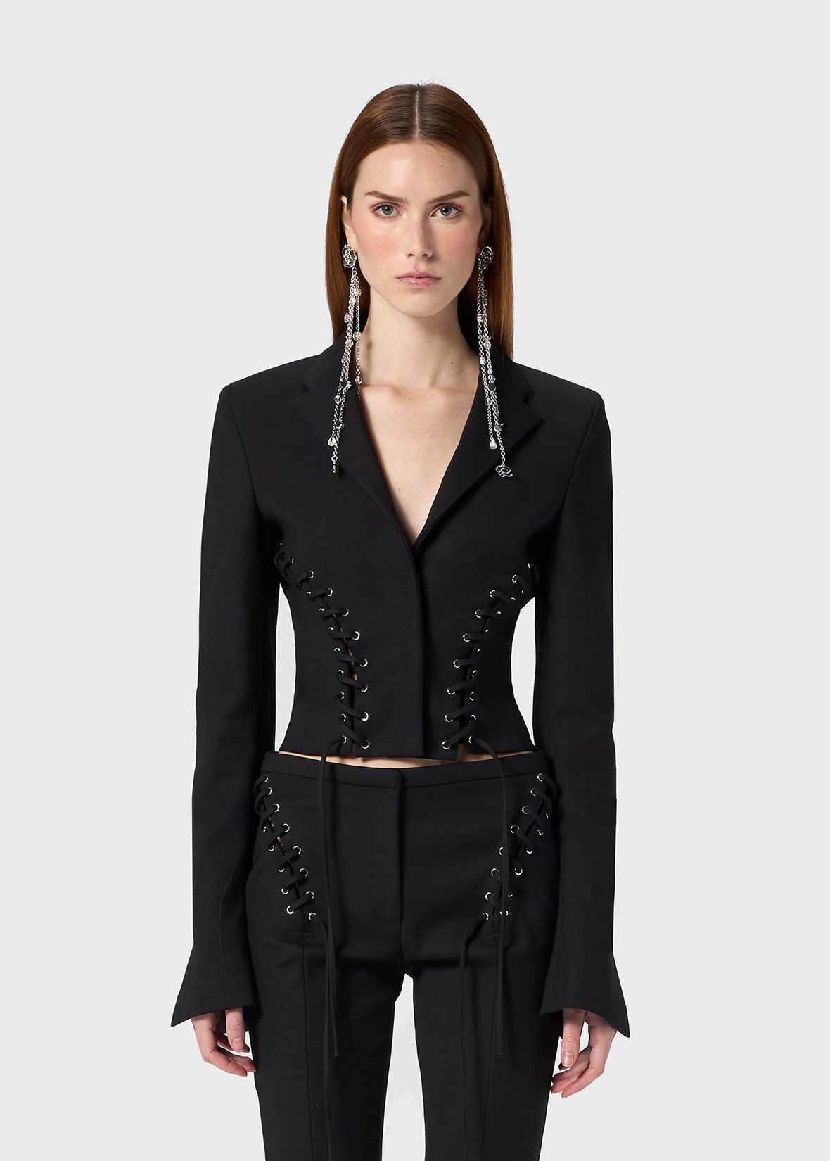 JACKET WITH EYELETS AND STRAPS - 3
