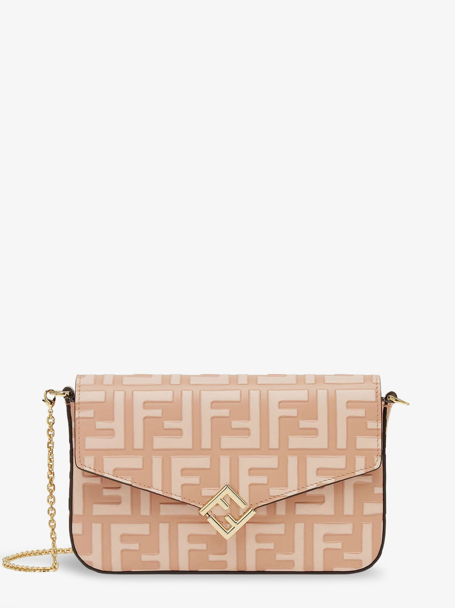 Fendi Wallet On Chain Ff Diamonds Leather Shoulder Bag - 1